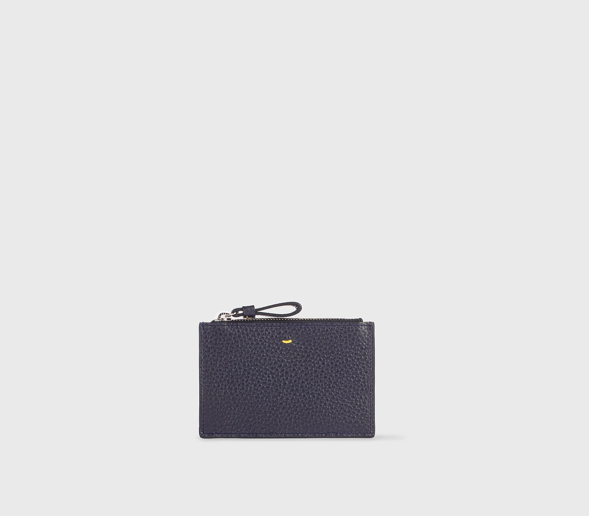 Porta carte e portamonete con zip in pelle bottalata | blu -Doucal's