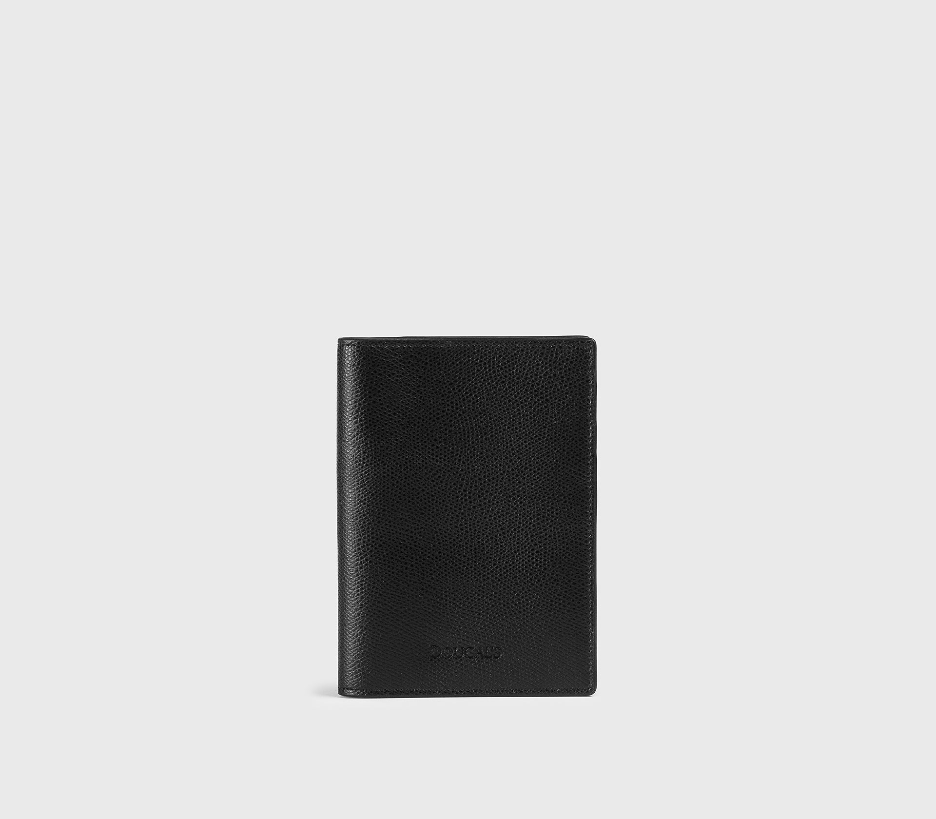 Porta passaporto in pelle palmellata nero