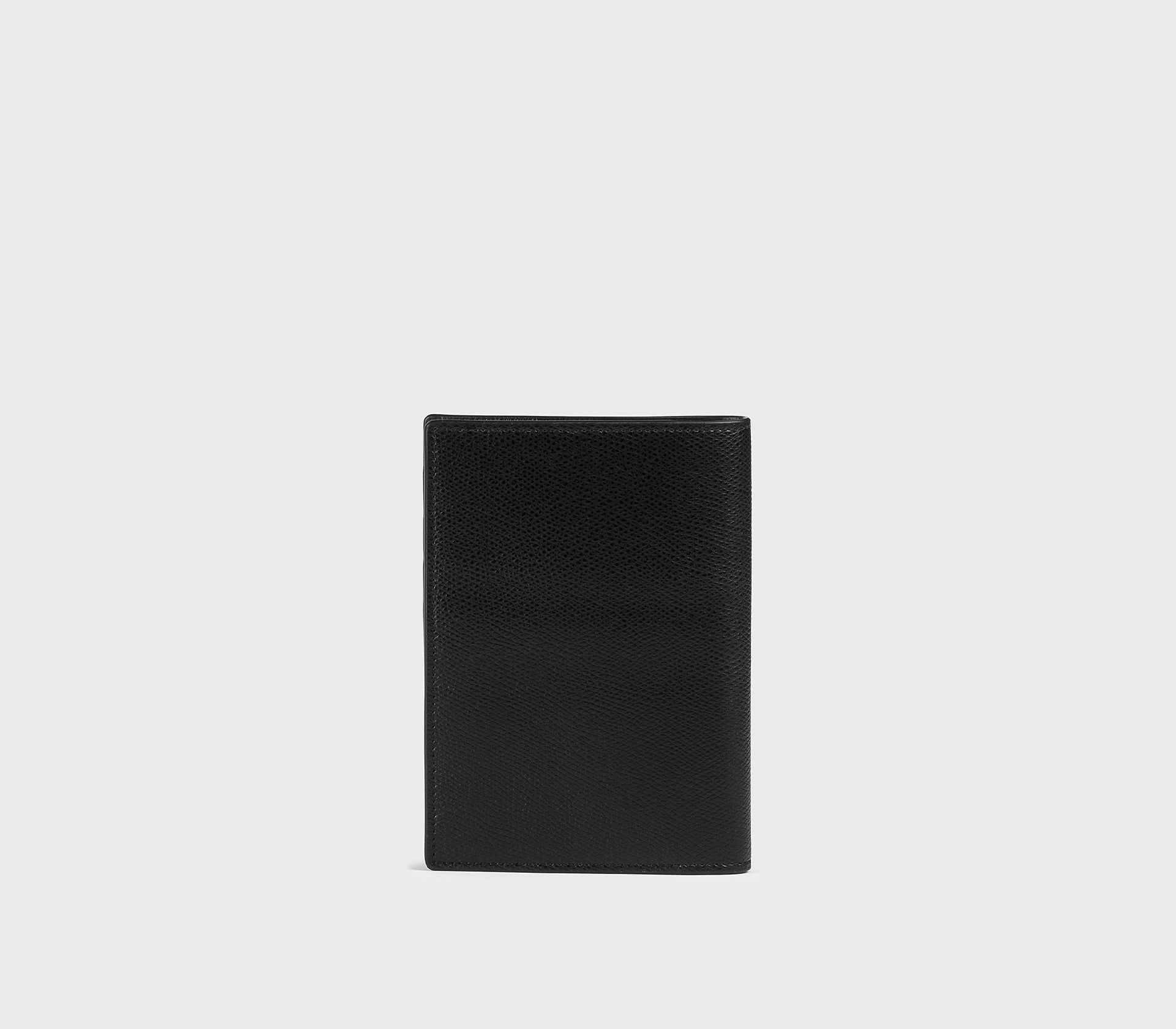 Porta passaporto in pelle palmellata nero