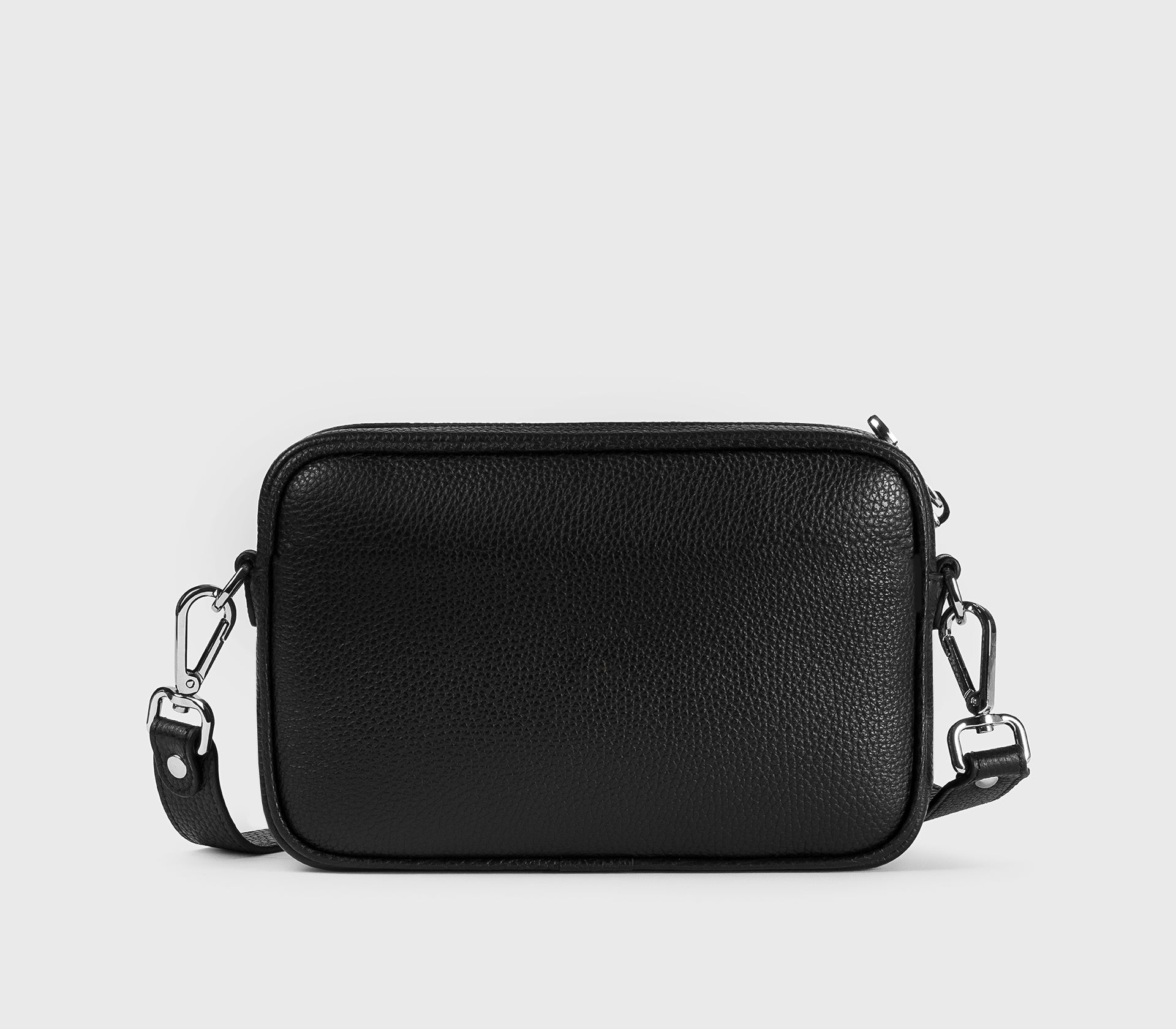 Borsa messenger in pelle bottalata nera