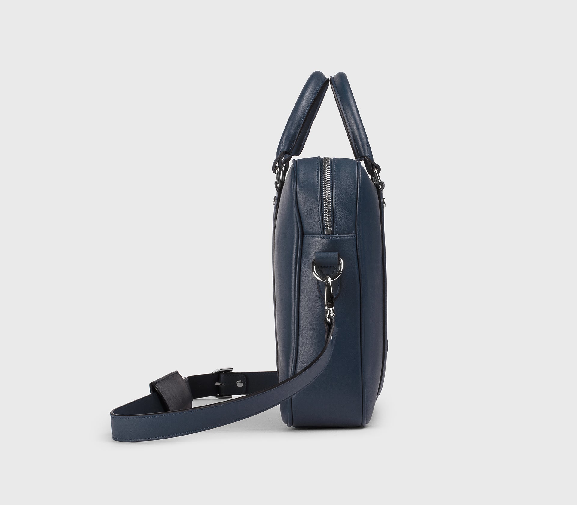 Borsa 24H in pelle blu "avio"