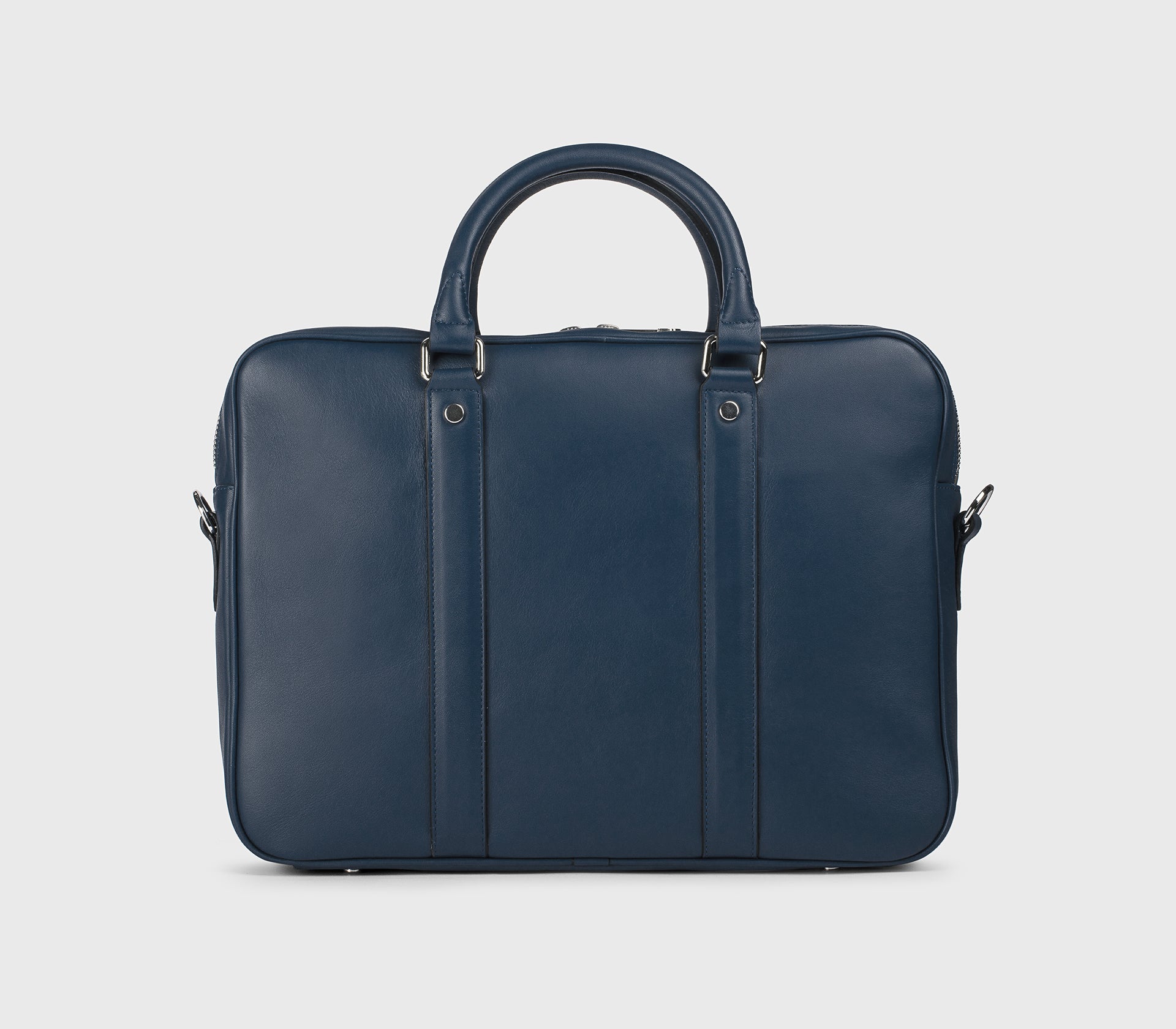 Borsa 24H in pelle blu "avio"