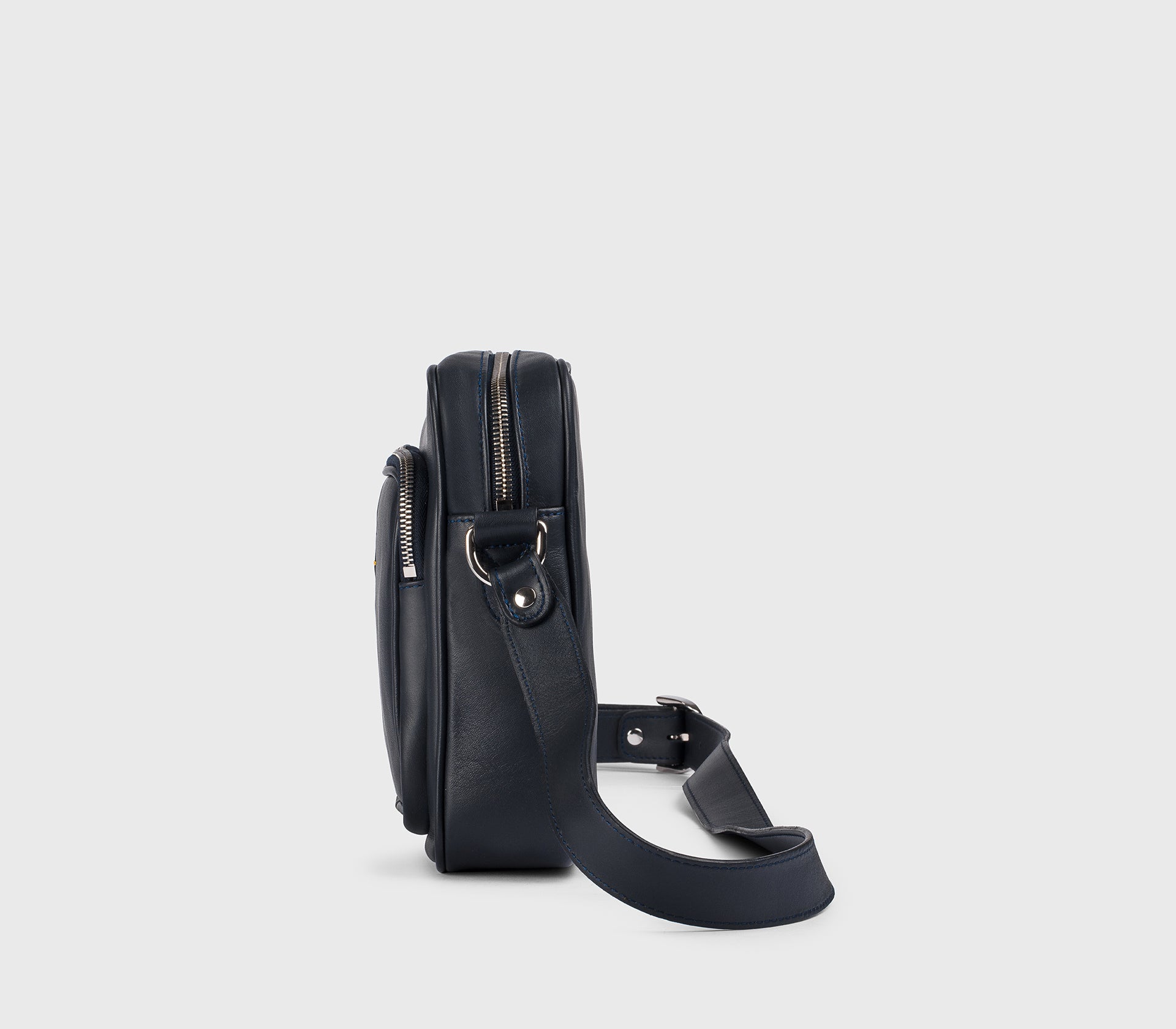 Borsa a tracolla in pelle blu