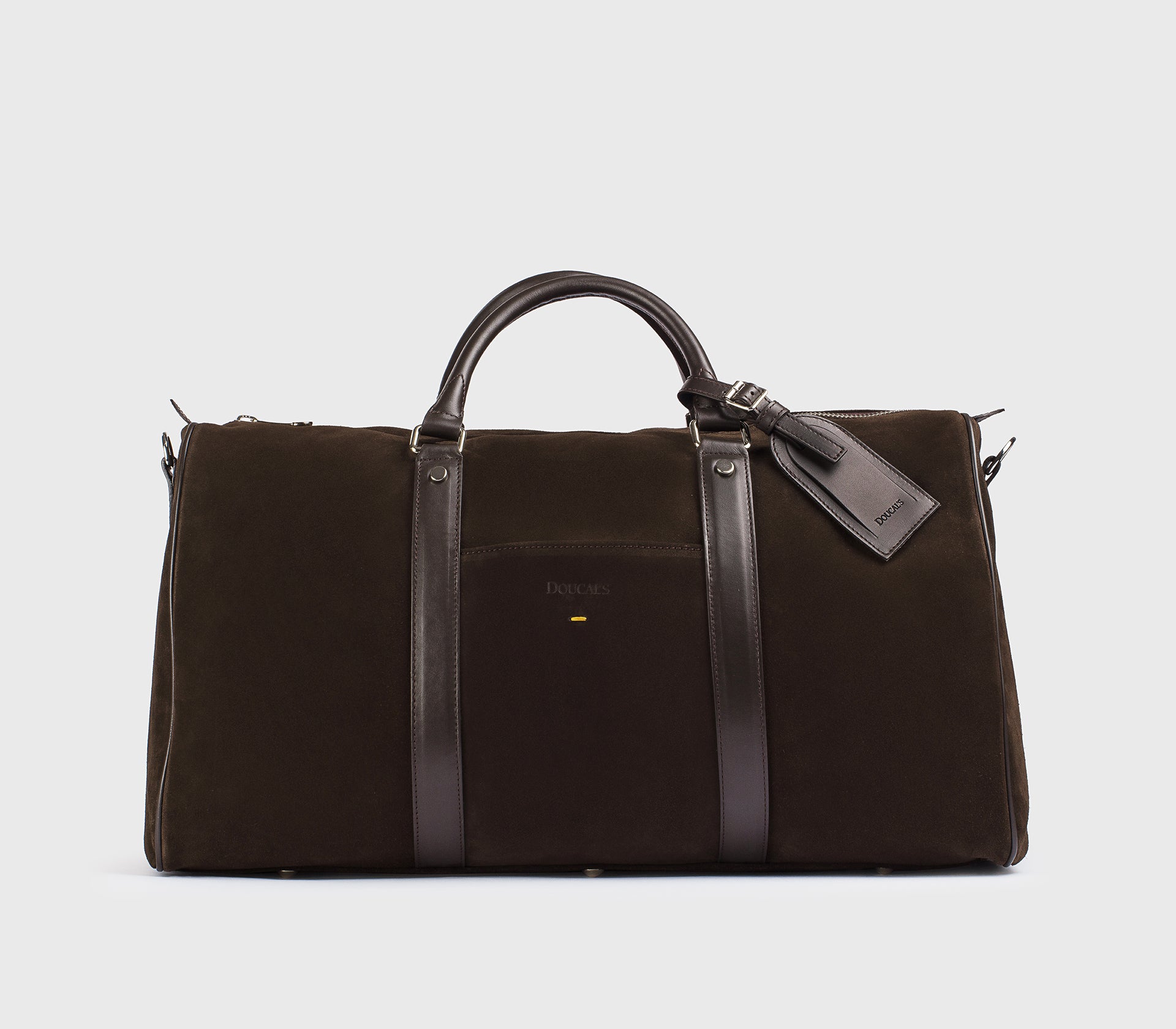 Sac 48H en cuir et daim brun terreux