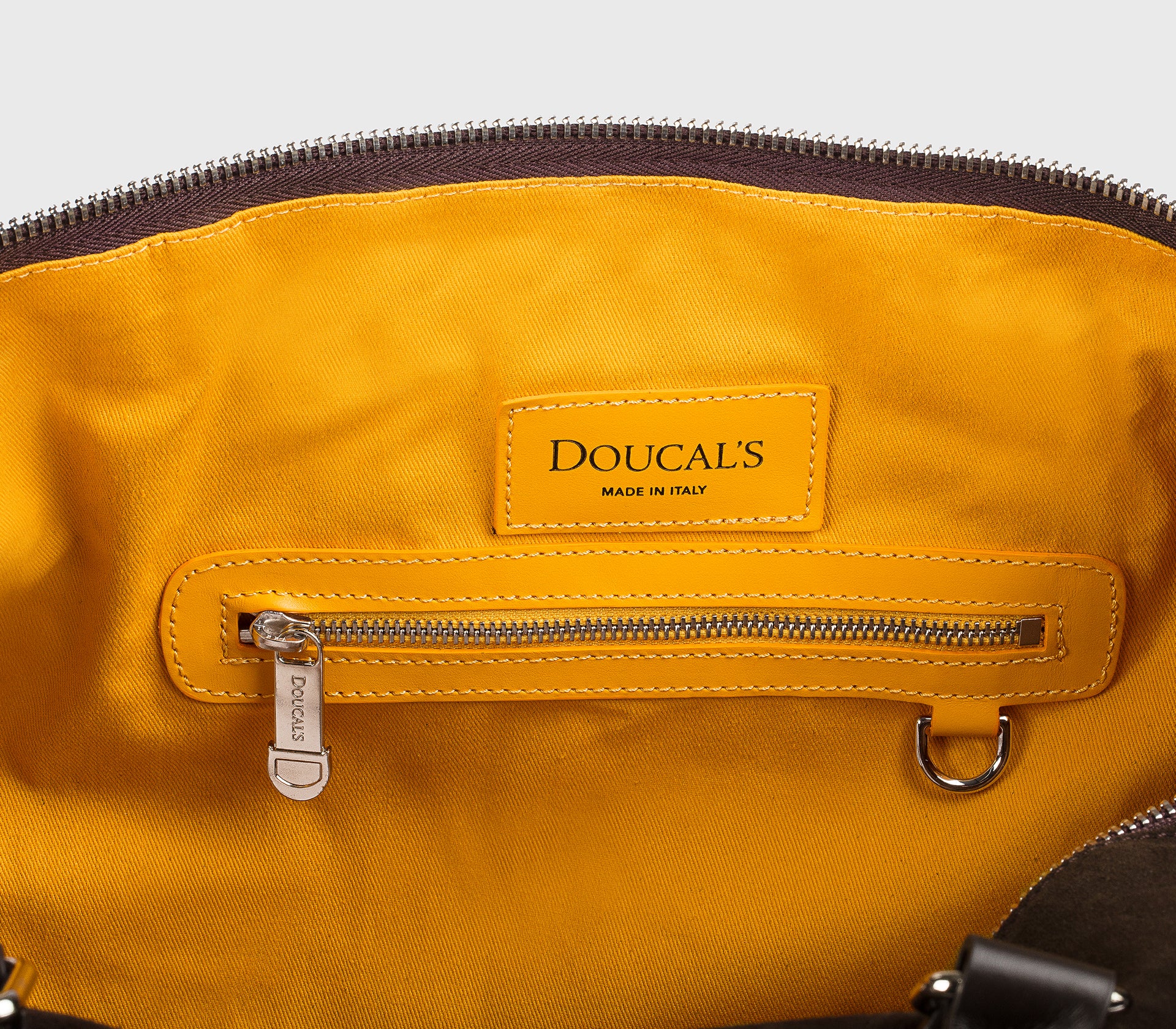 Borsa 48H in pelle e suede marrone "terre"