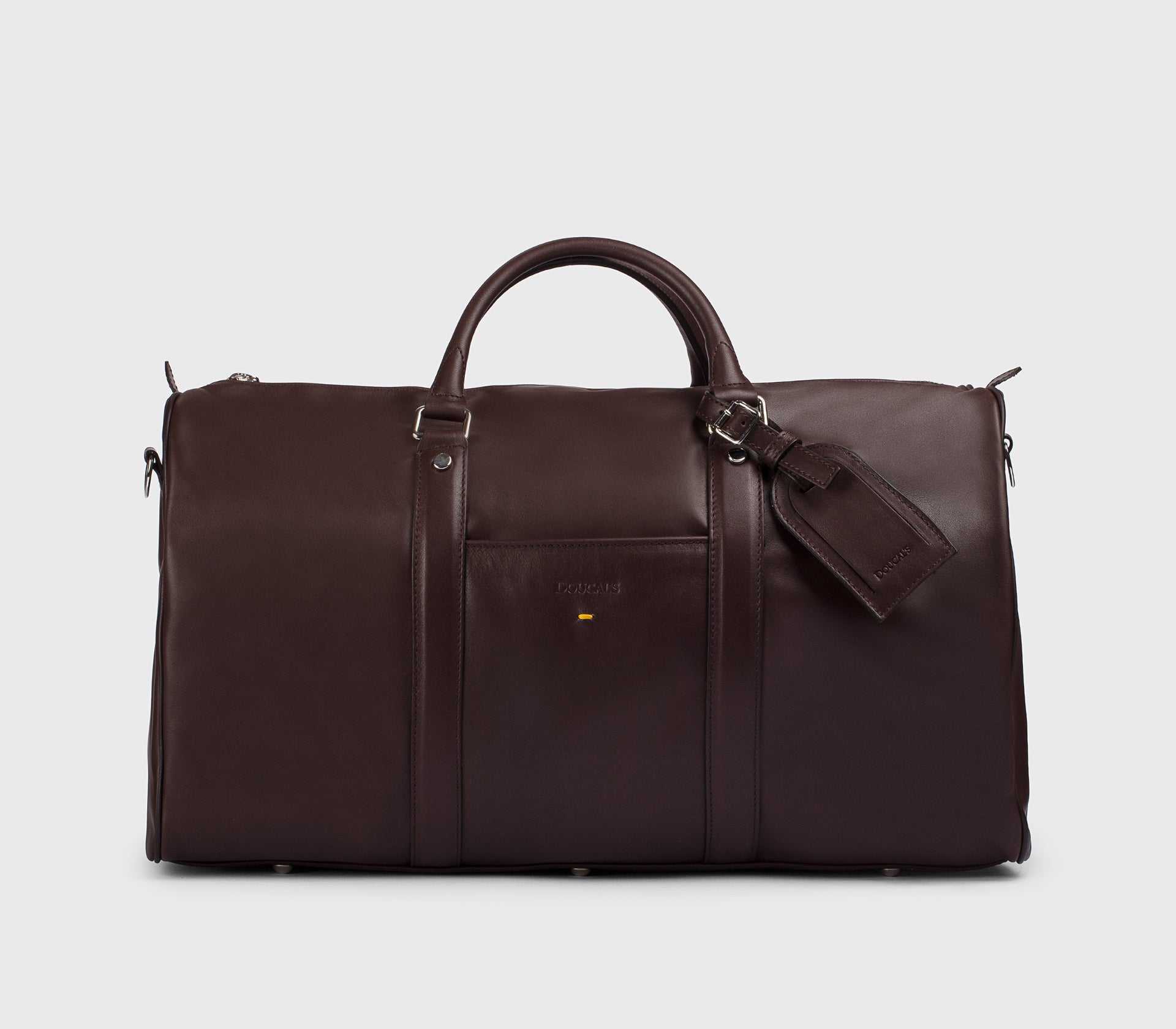 Weekender aus Leder im Farbton Barbera