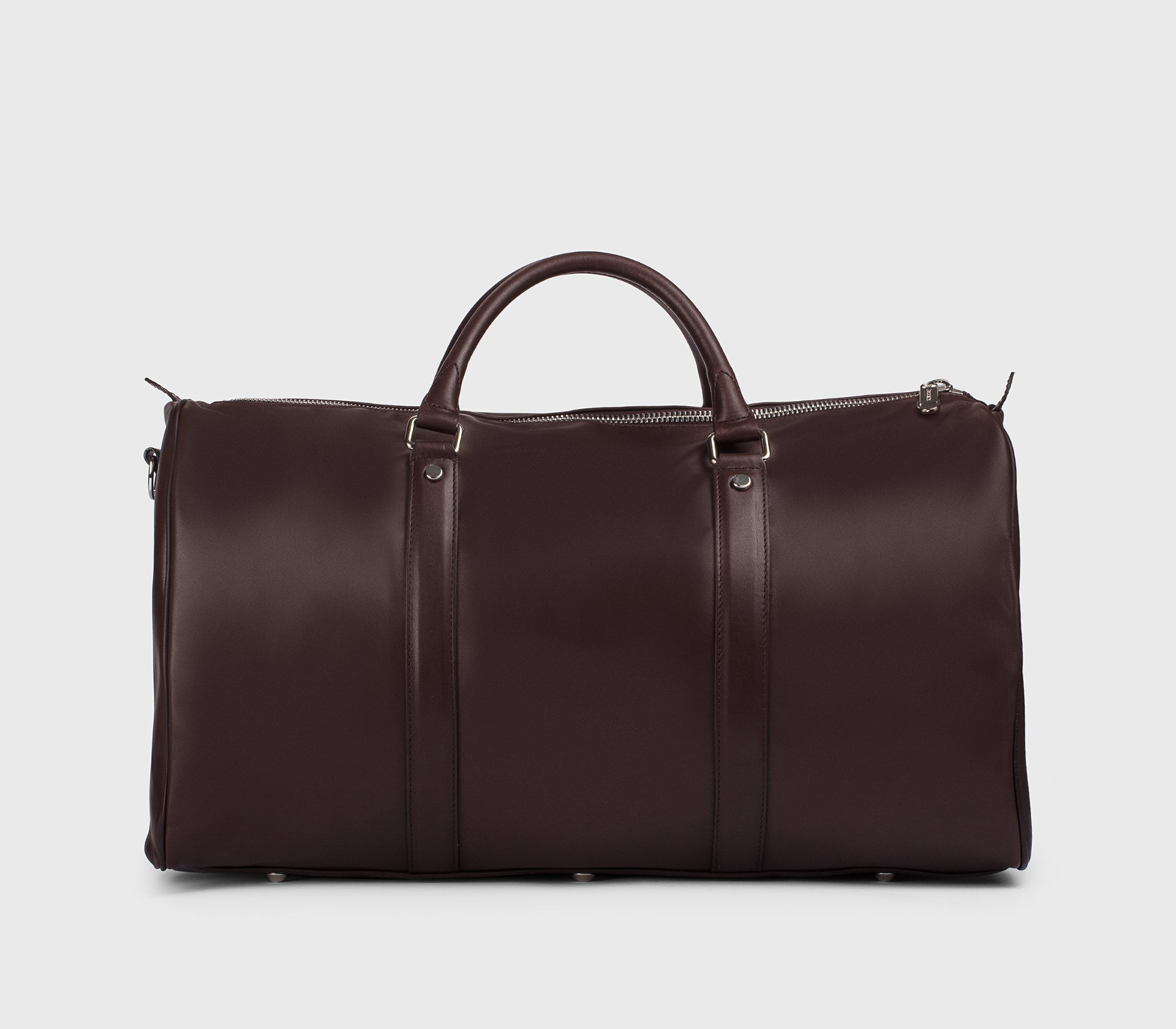 Weekender aus Leder im Farbton Barbera
