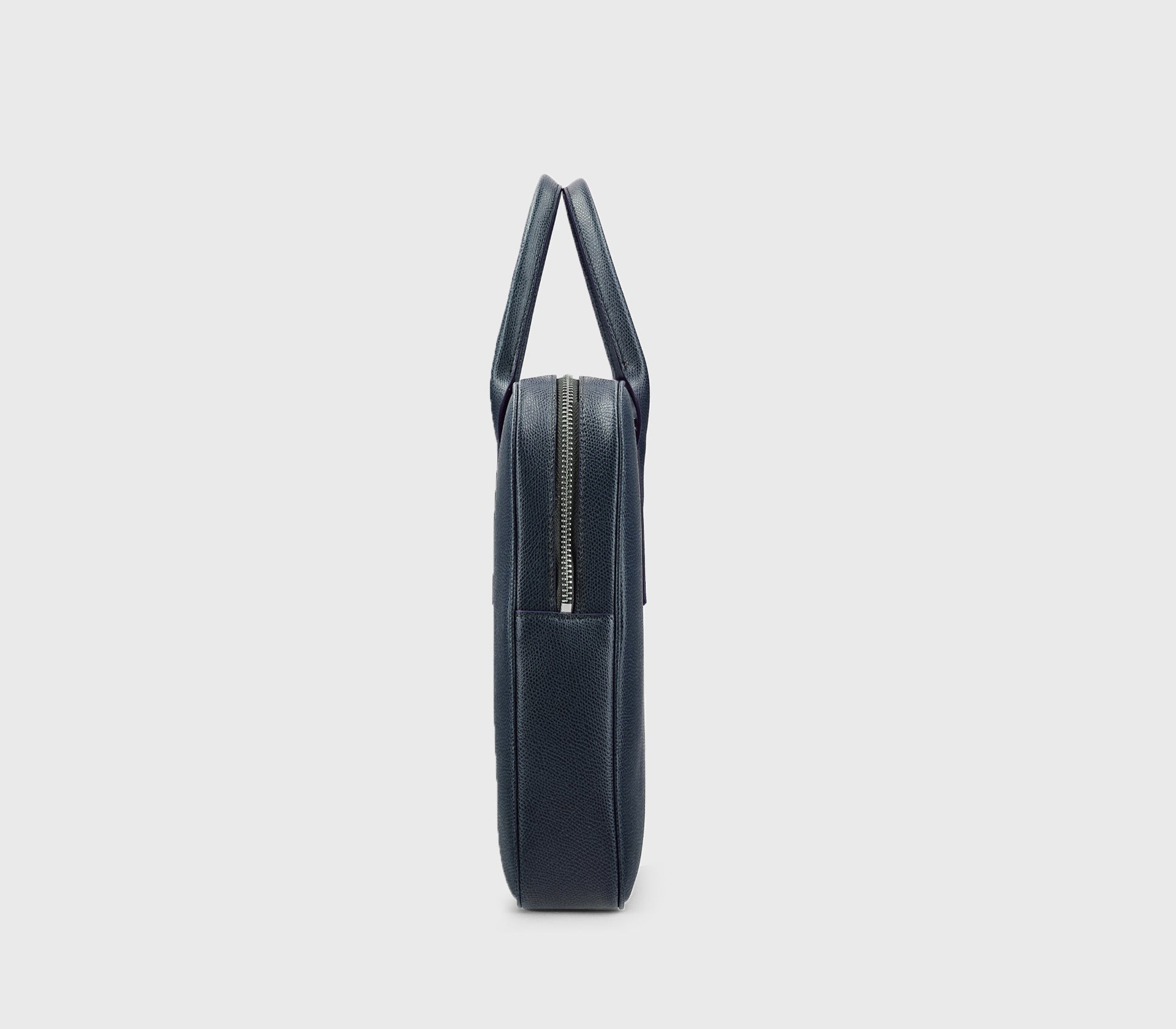 Navy Palmellato leather “Catch” bag