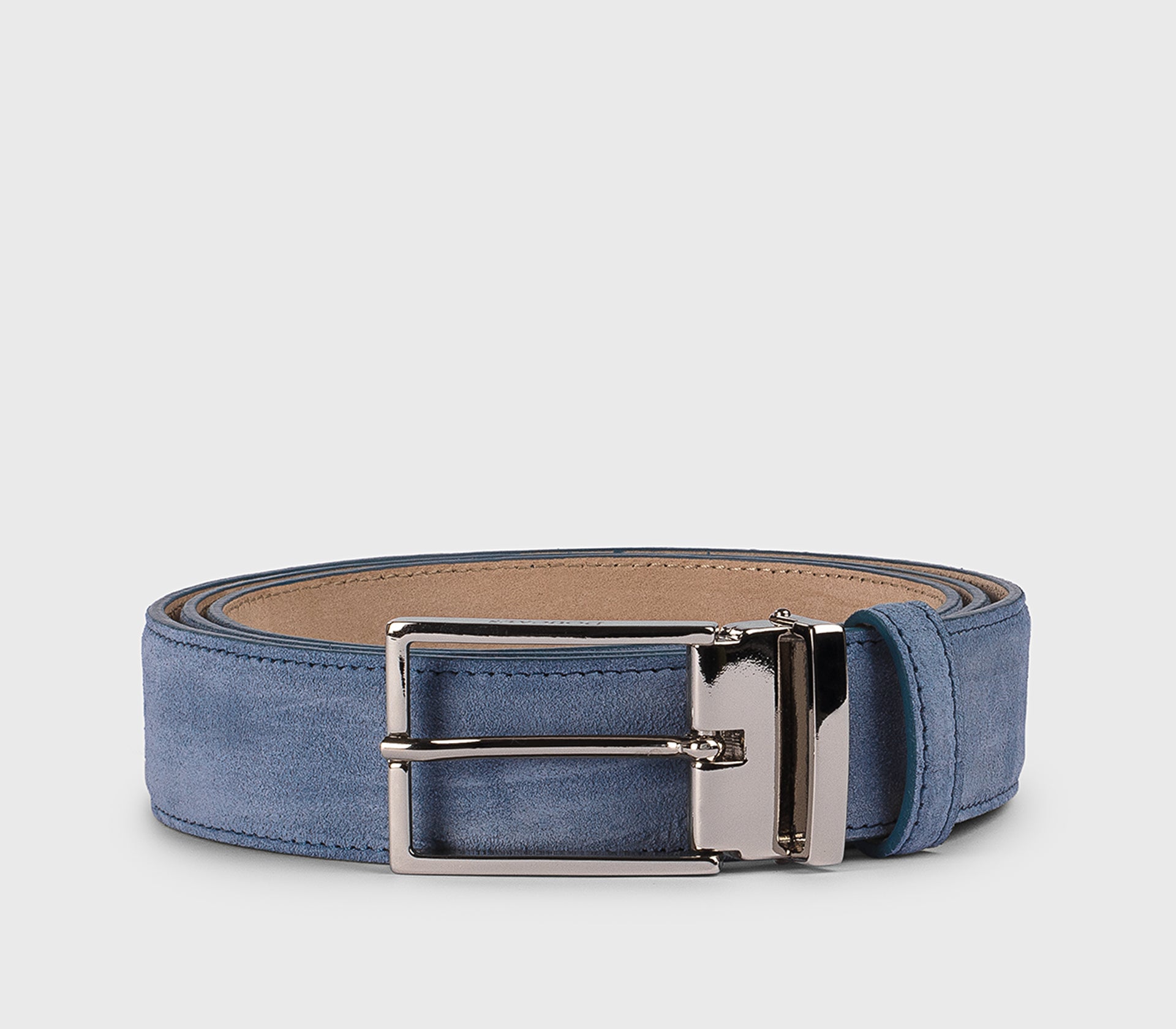 Регулируемый ремень из замши оттенка деним