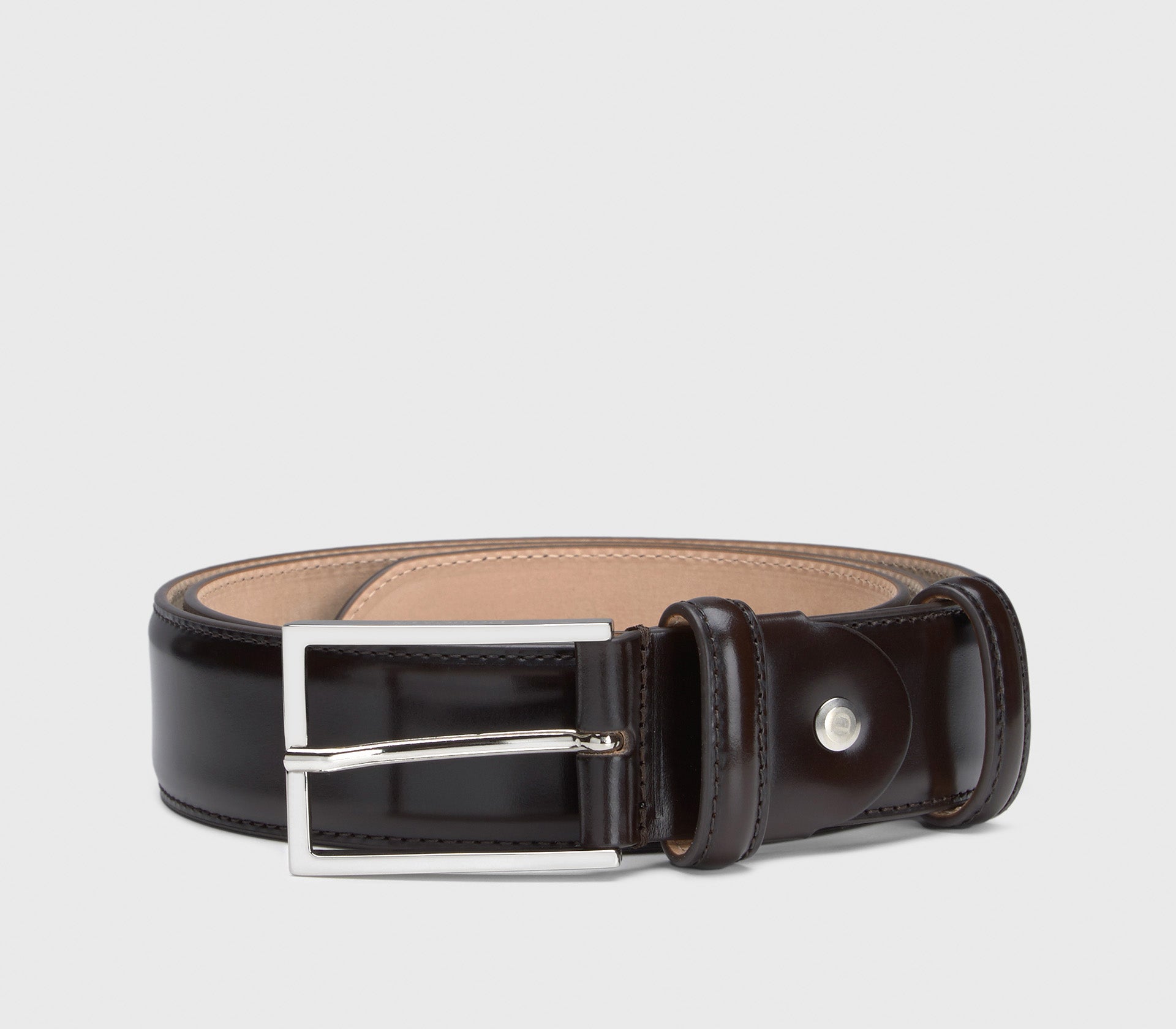 Ceinture réglable en cuir marron foncé