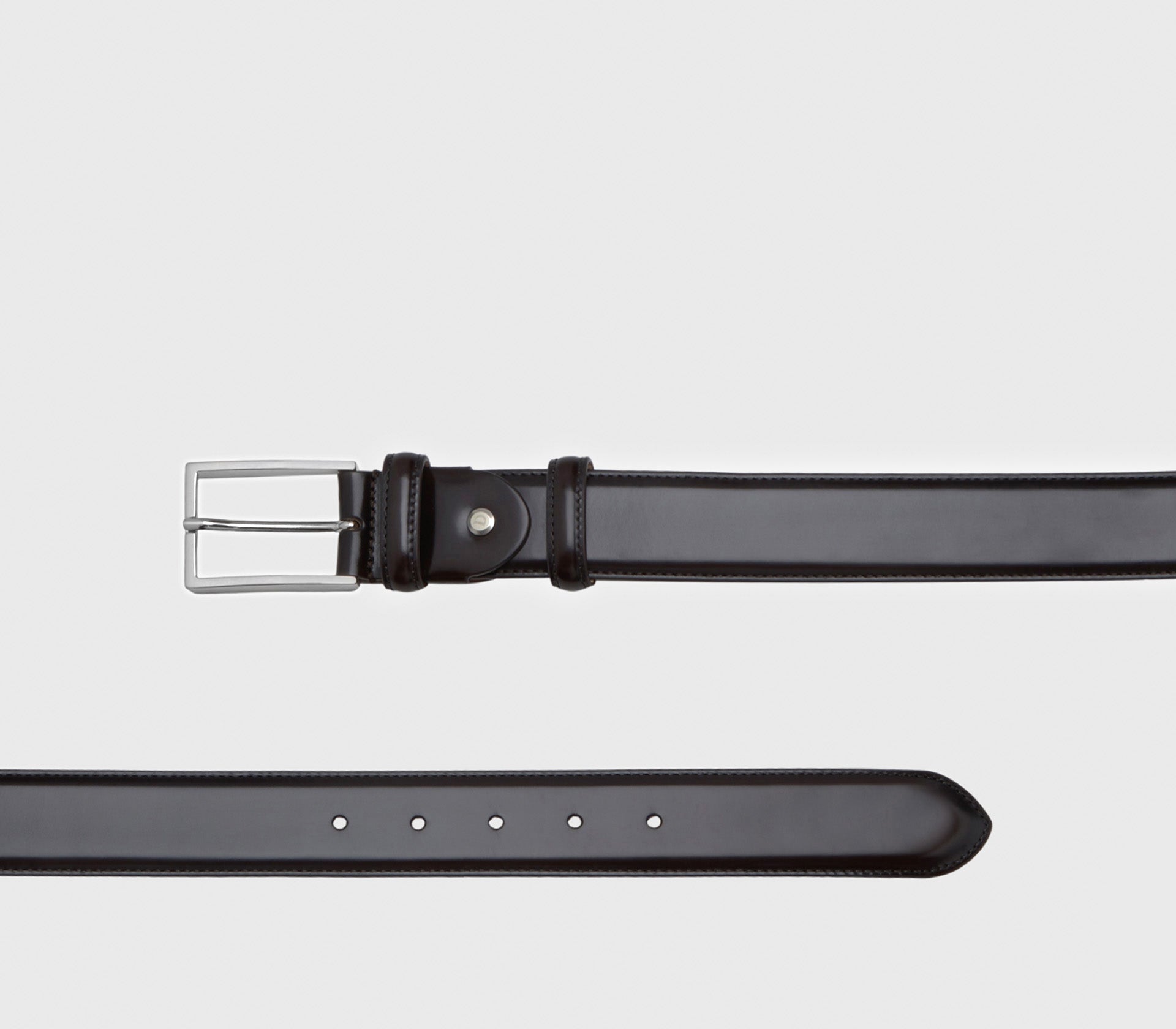 Ceinture réglable en cuir marron foncé