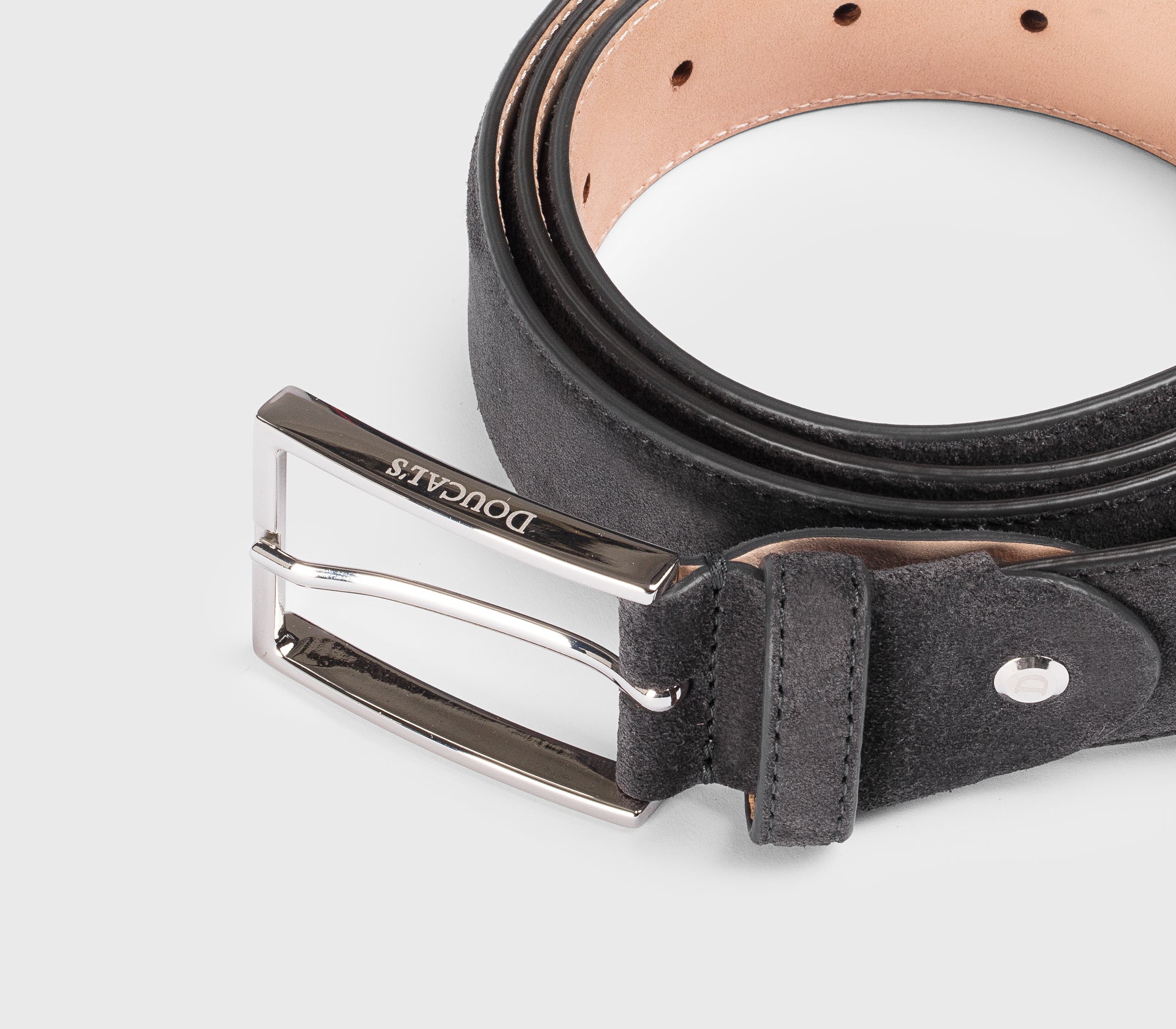 Cintura regolabile in suede antracite