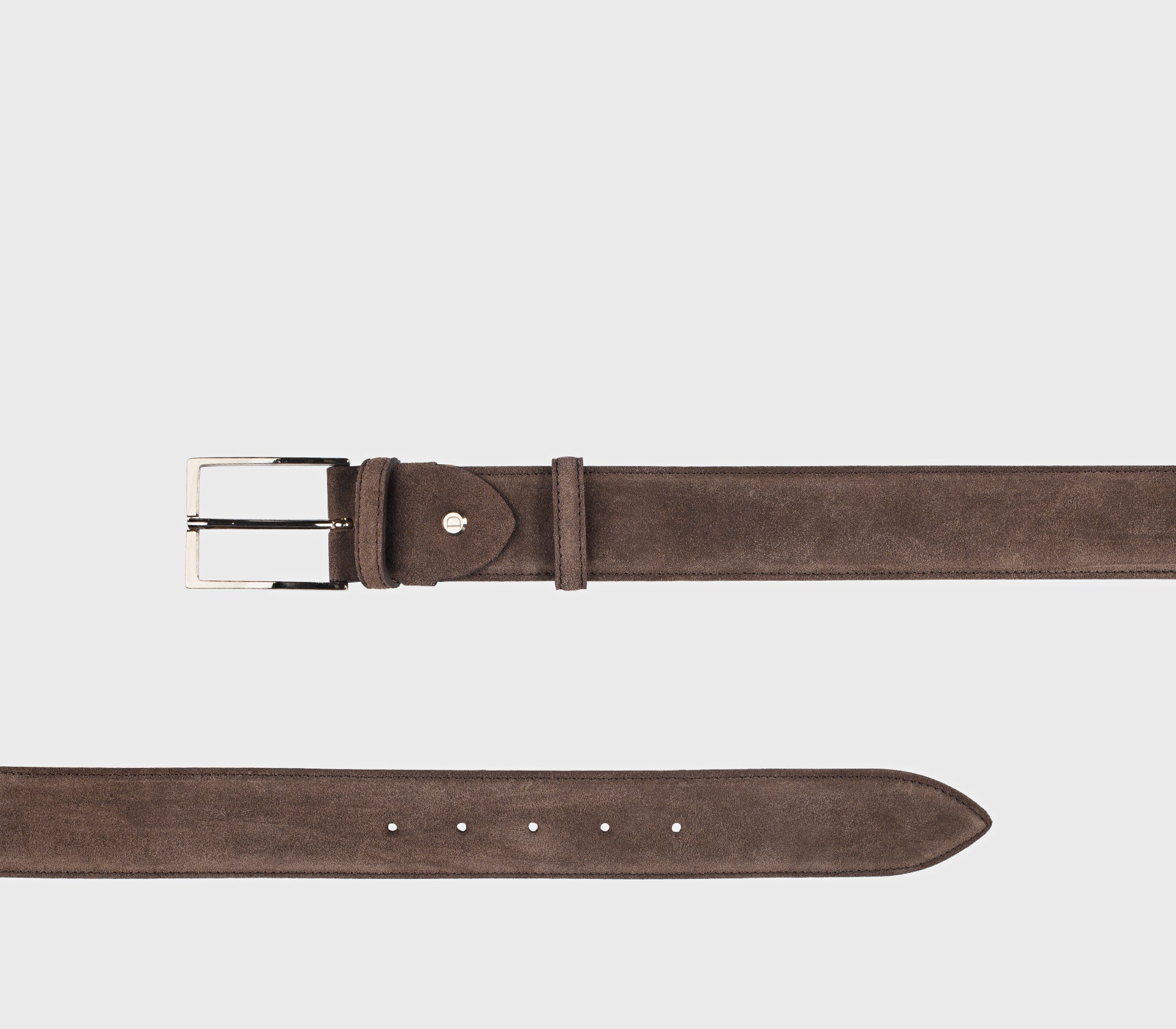 Регулируемый ремень из замши кофейно-коричневого цвета