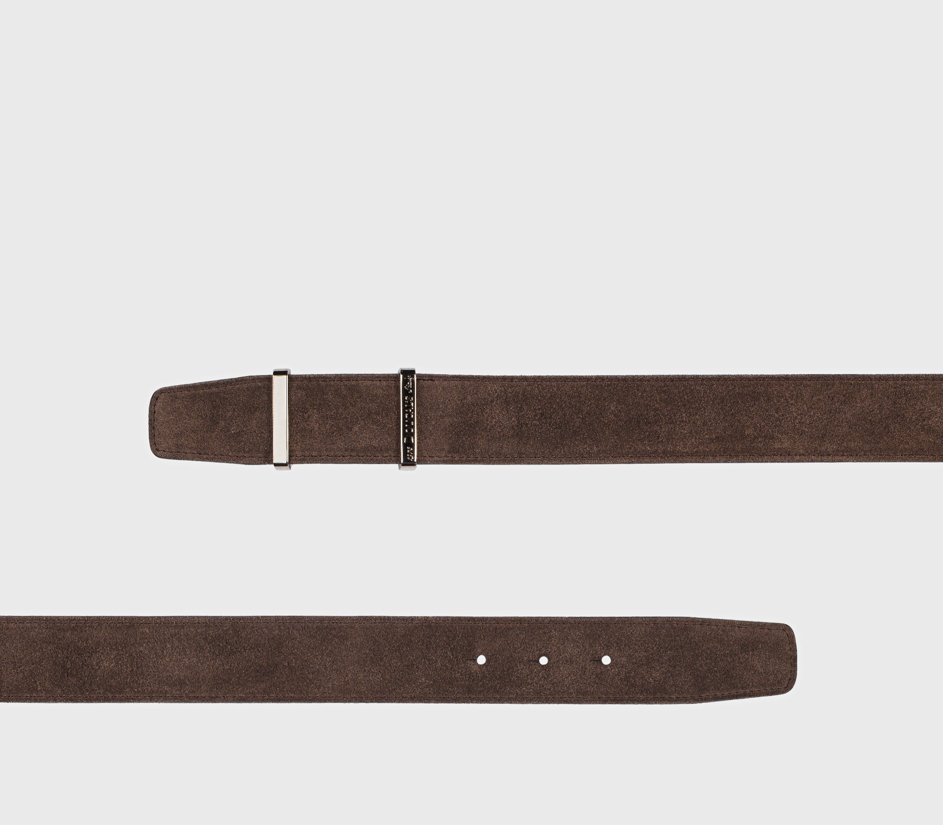 Ремень из коричневой замши