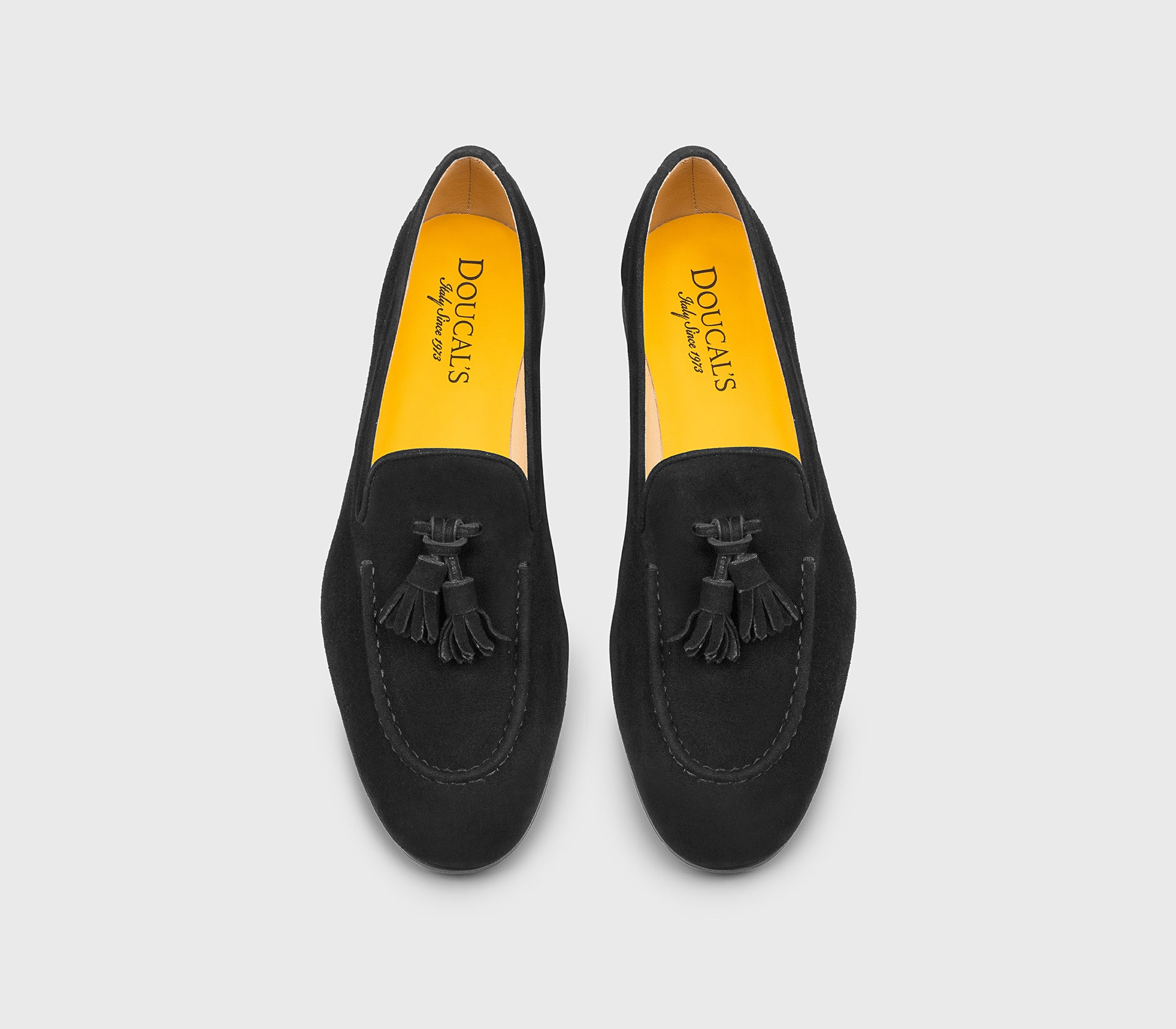 Mocassin à glands en daim noir