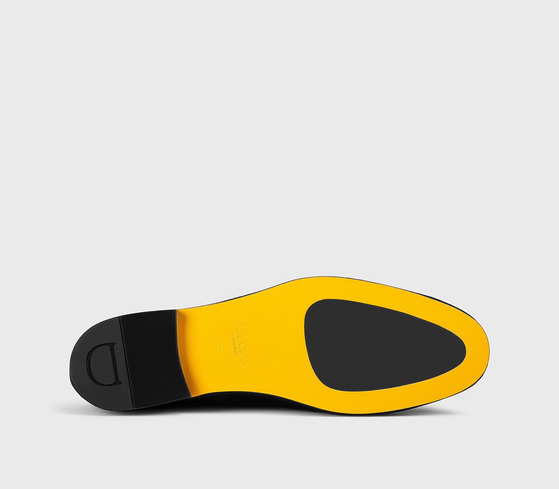 Mokassin mit Quasten aus schwarzem Veloursleder