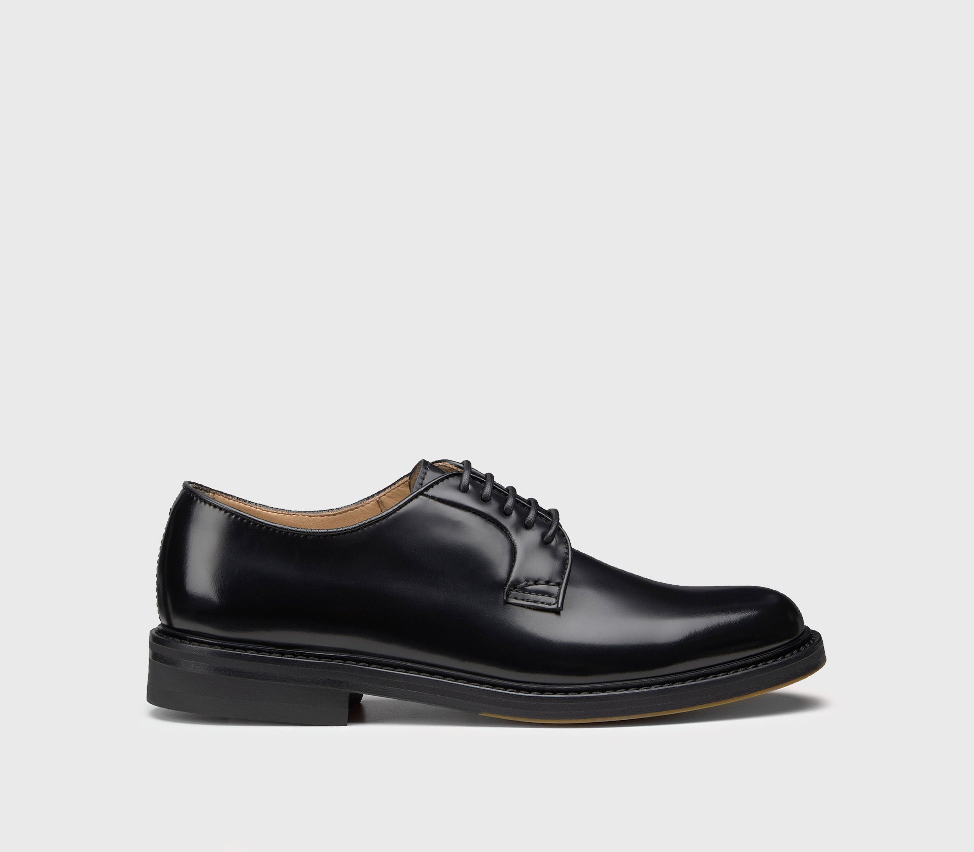 Women&rsquo;s leather lace-up shoes | black - Doucal&rsquo;s