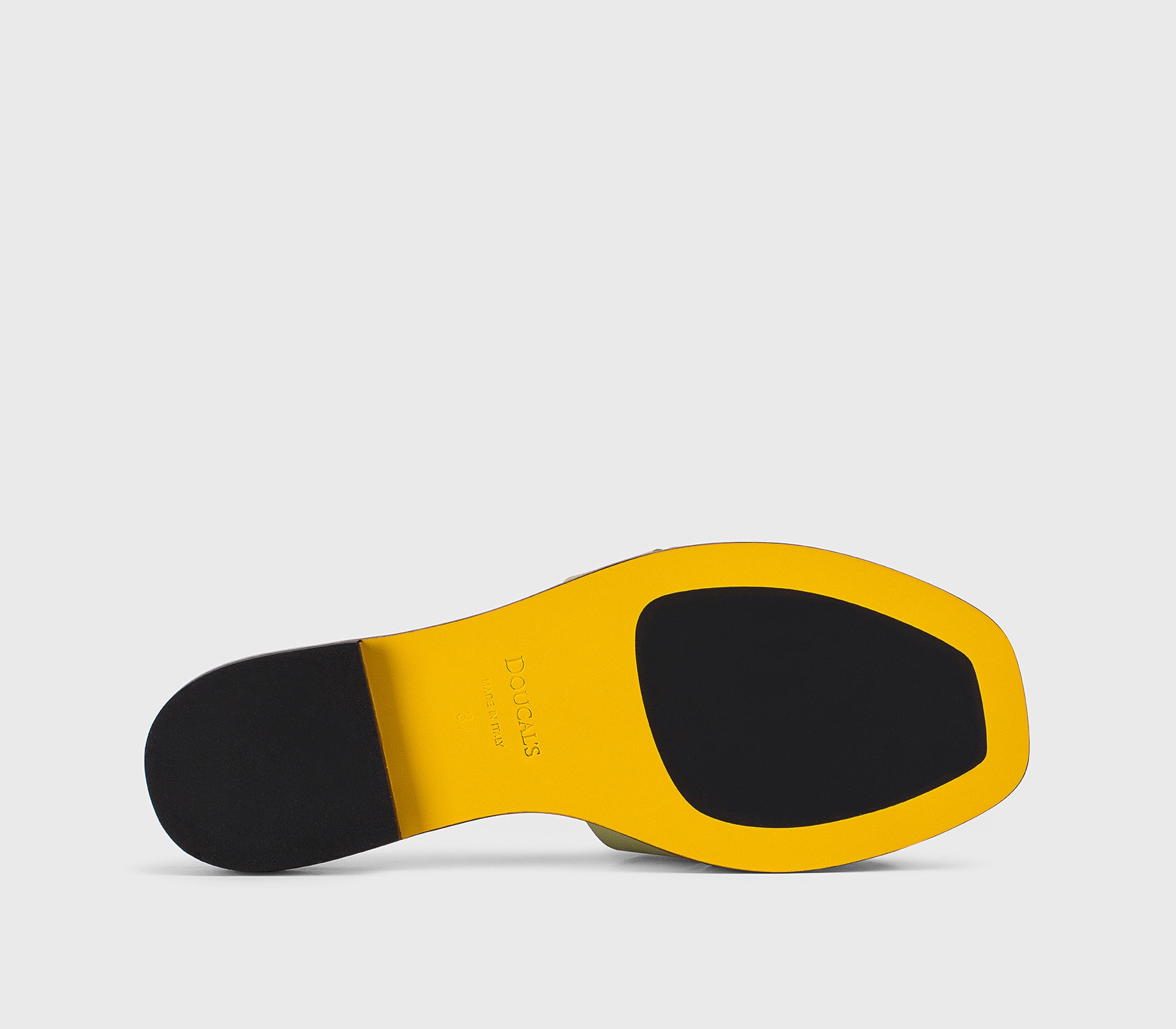 Sandale en cuir vert feuille