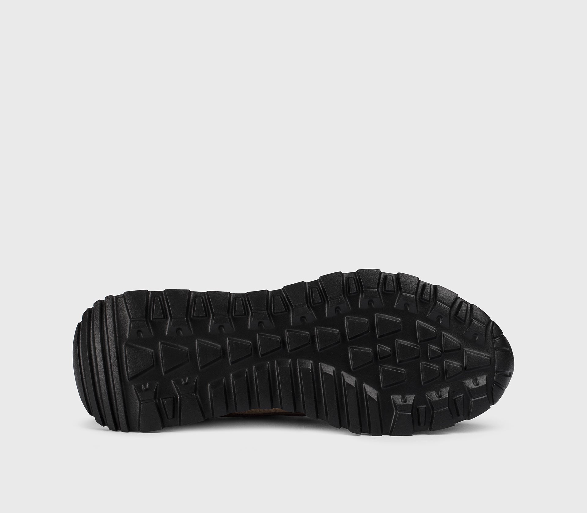 “Wood” brown sneaker made from a combination of materials