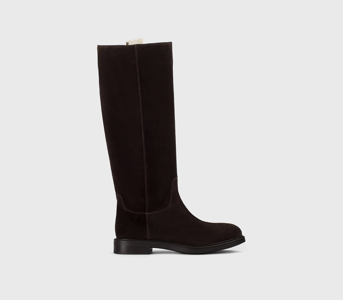 Botte en daim couleur acajou