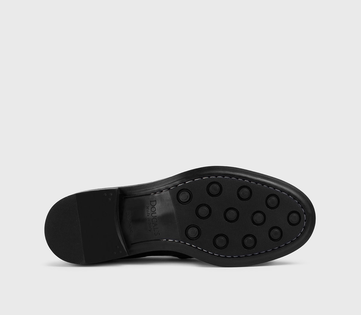 Schwarzer Lederstiefel