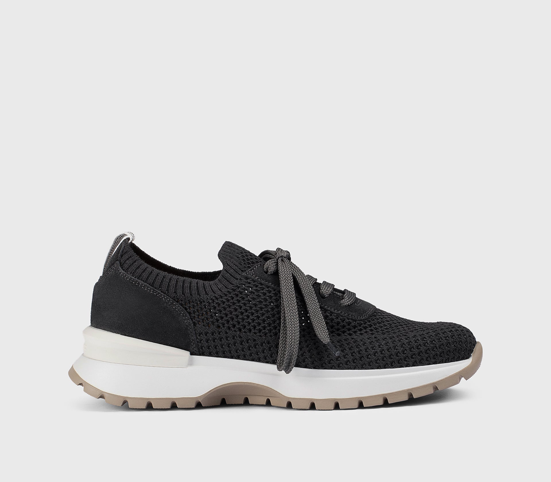 Кроссовки из технической ткани и замши, офф‑блэк