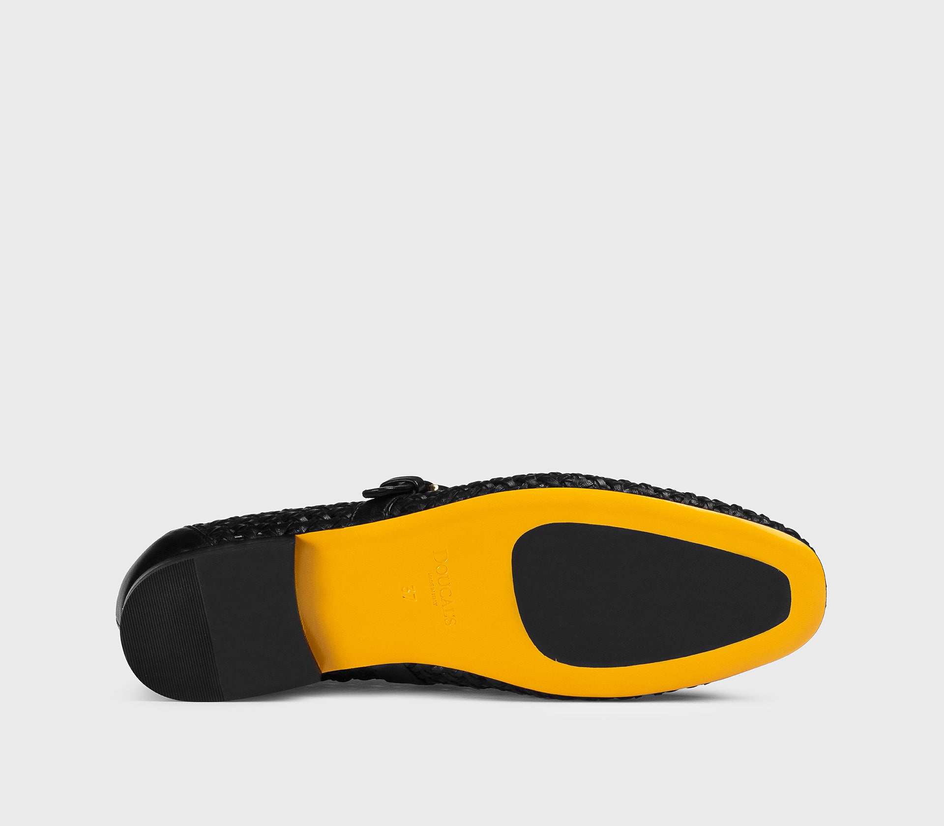 Ballerine à bride en cuir noir