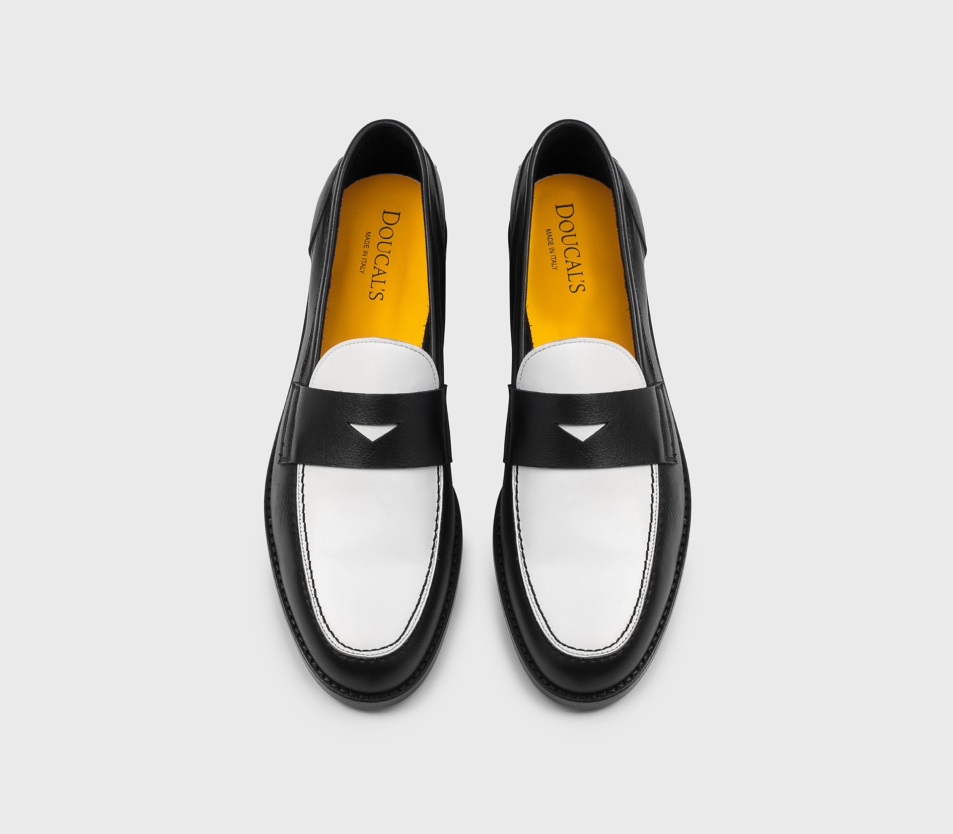 DD8796ALAIPY708NN00 - Mocassino in pelle bicolore nero e bianco