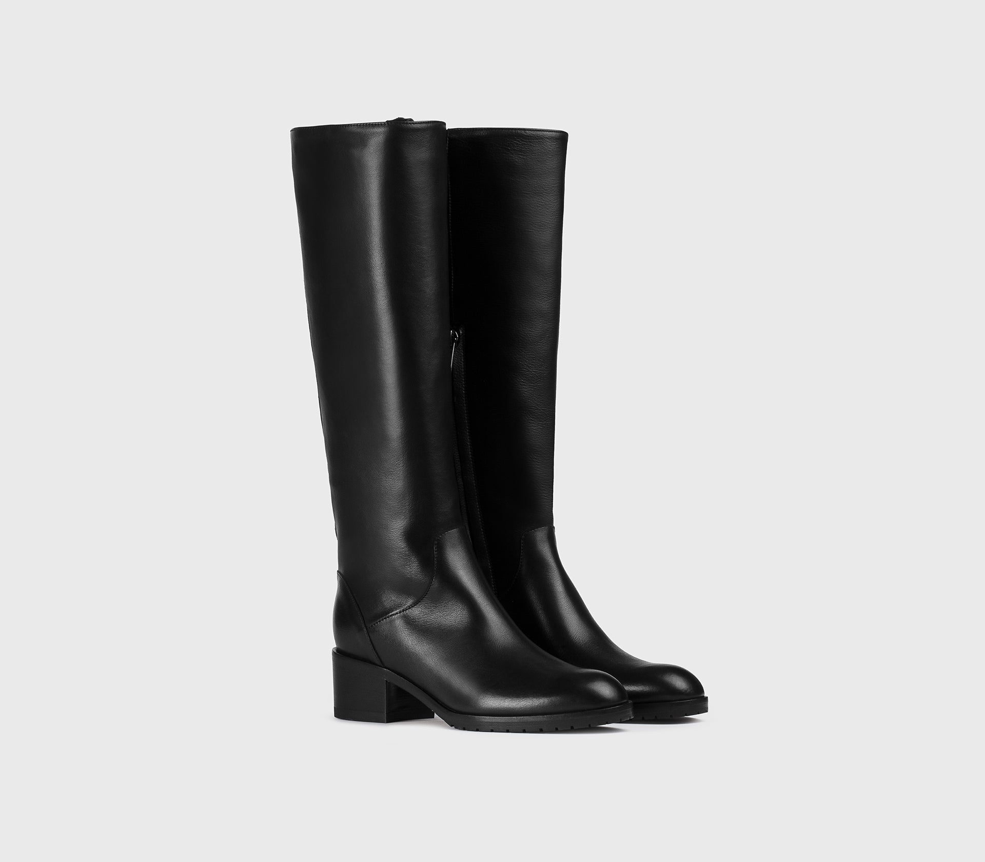 DD8831ROXAUF214NN00 - Stivale con tacco in pelle nero