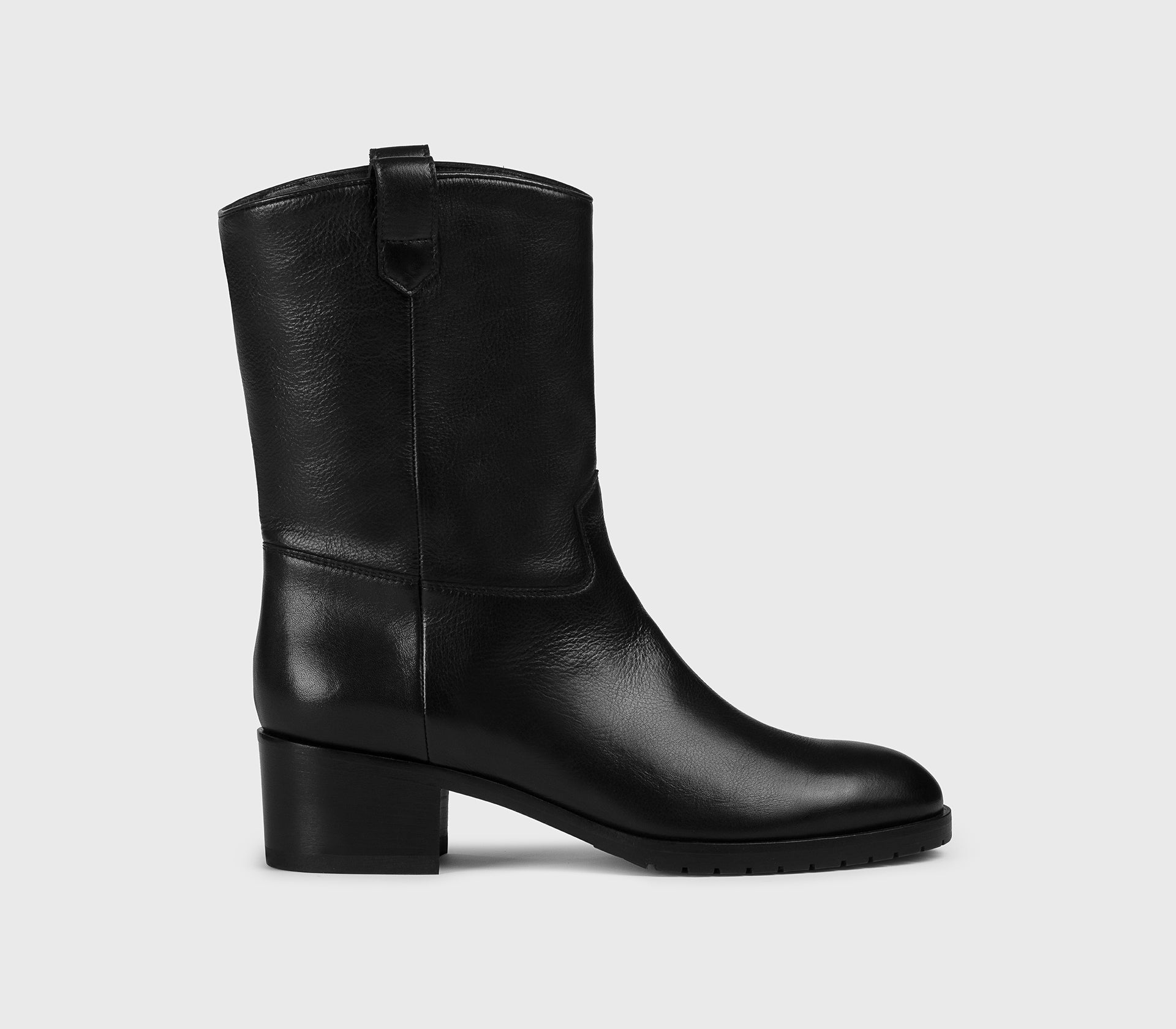 Stivaletto con tacco da donna in pelle| nero - Doucal's
