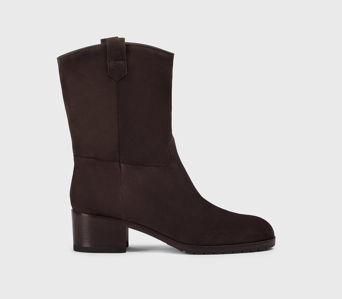 DD8832ROXAUF252TL03 - Stivaletto con zip in suede mogano