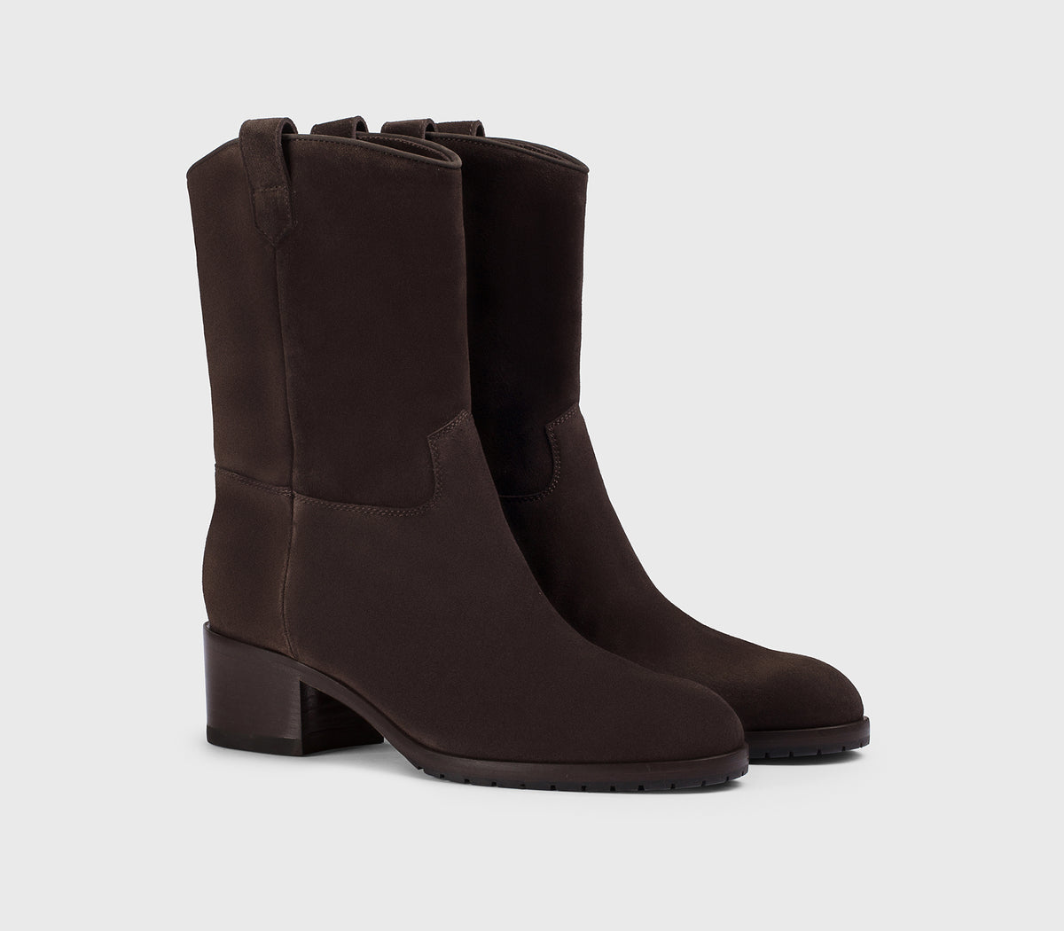 DD8832ROXAUF252TL03 - Stivaletto con zip in suede mogano