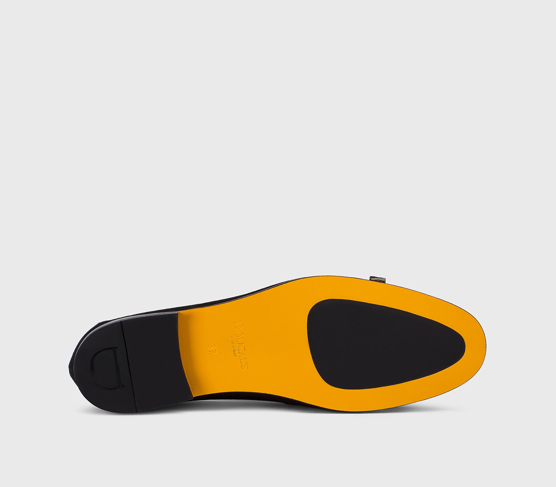 DD8877MEGNUF054NN00 - Mocassino con doppia fibbia in pelle di cervo nero