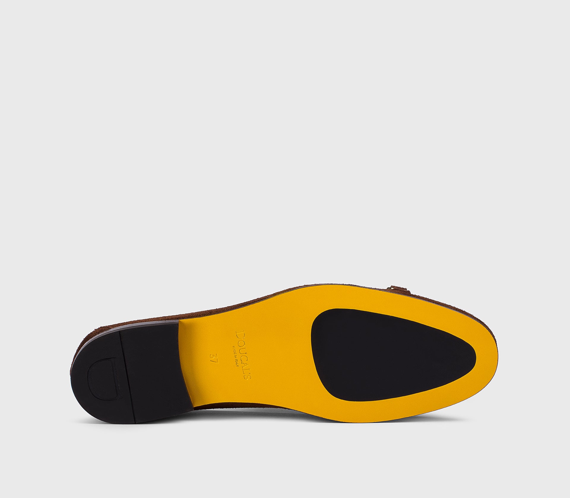 Monkstrap-Mokassin aus Veloursleder im Braunton „Wood“