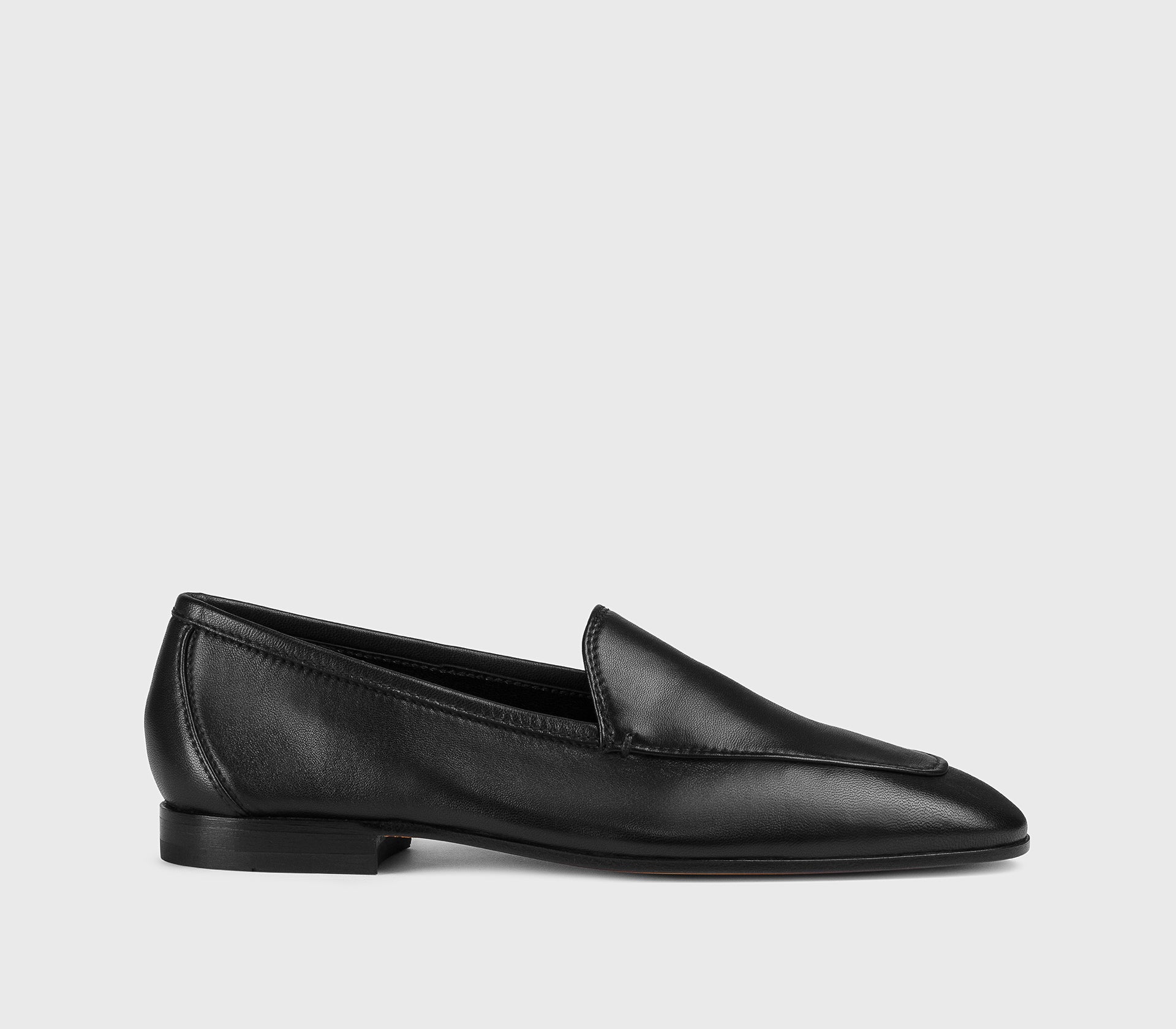 Mocassin en cuir noir