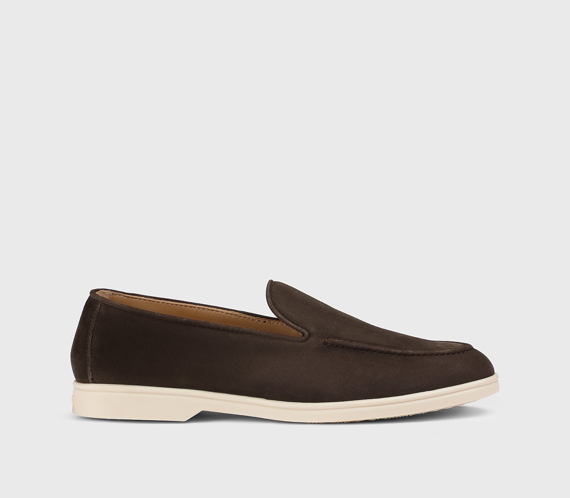 Women's mahogany-coloured leather loafer | Doucal's