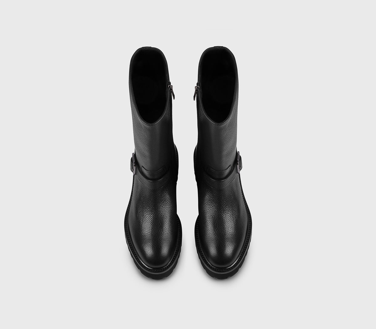 Botte en cuir noir