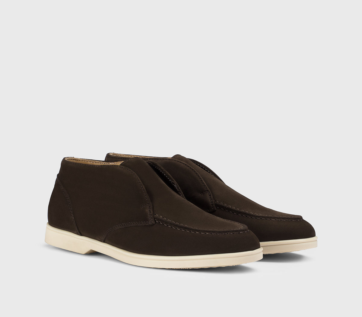 Desert boot en cuir acajou