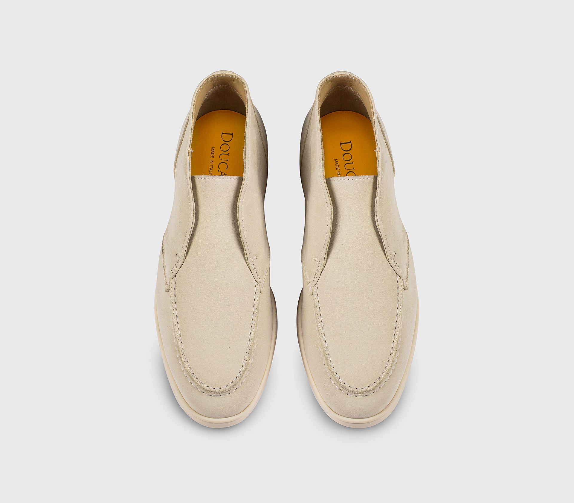 Desert boot en cuir blanc craie
