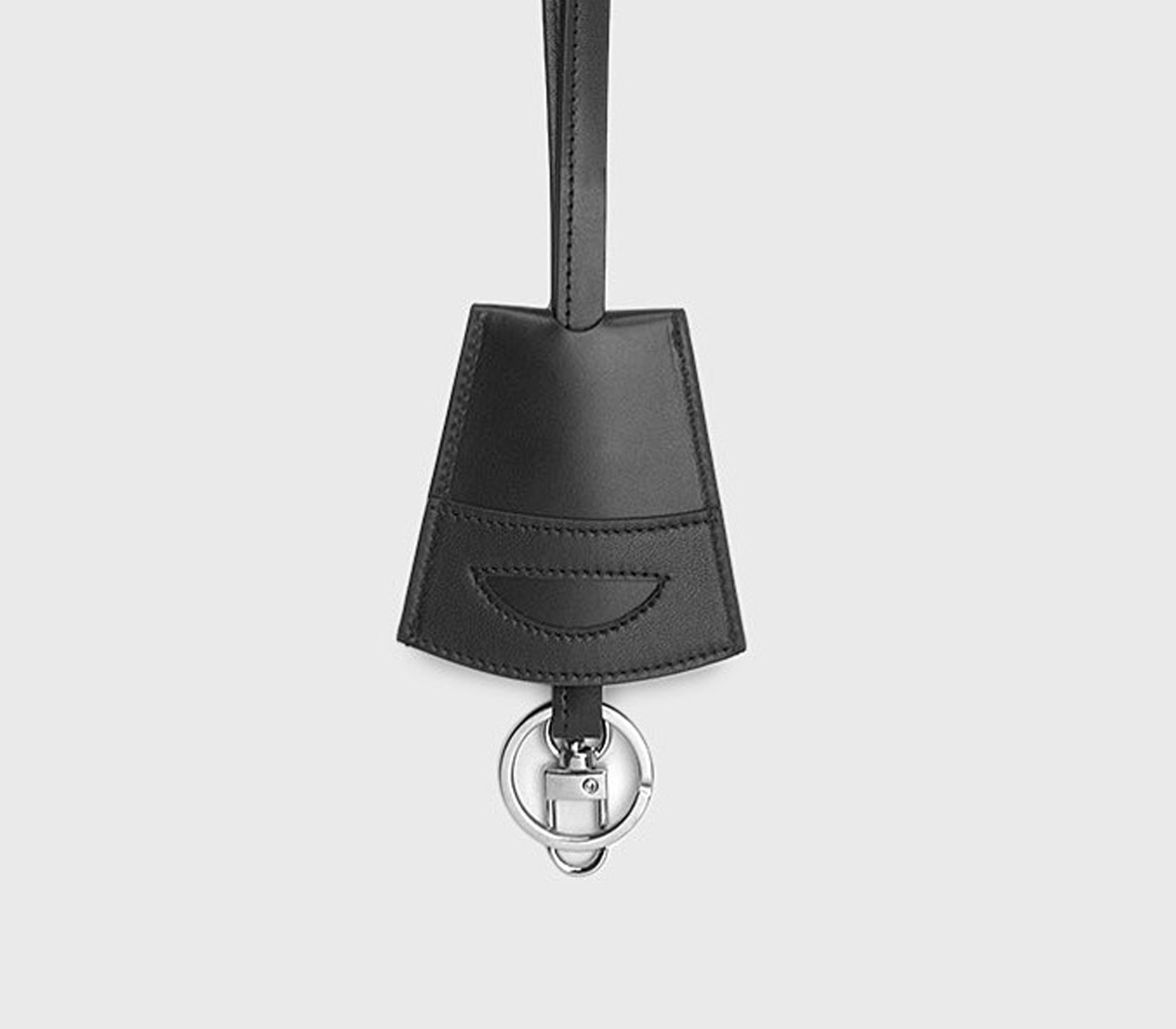 Porte-clé en cuir noir