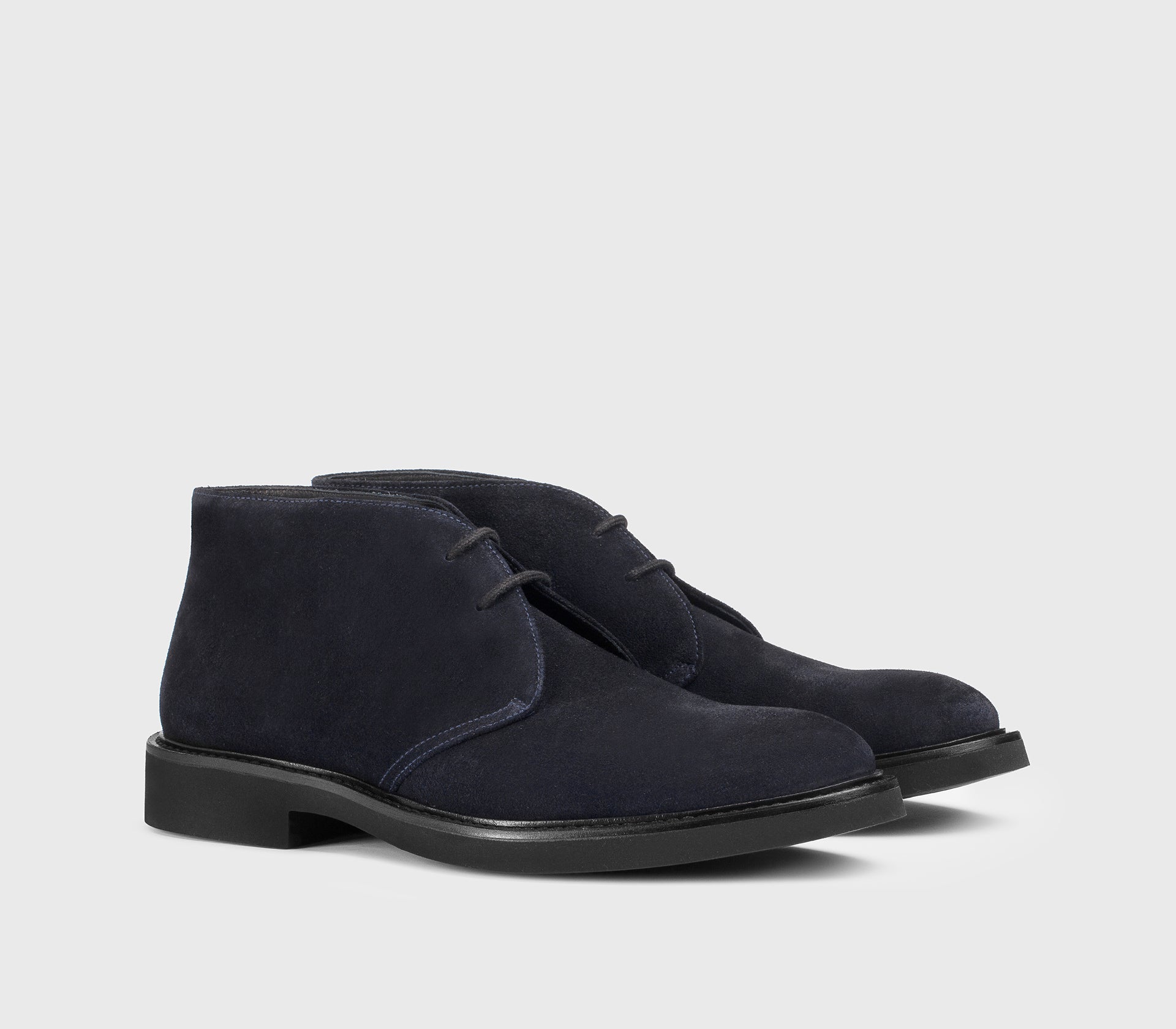 Bottine en daim bleu