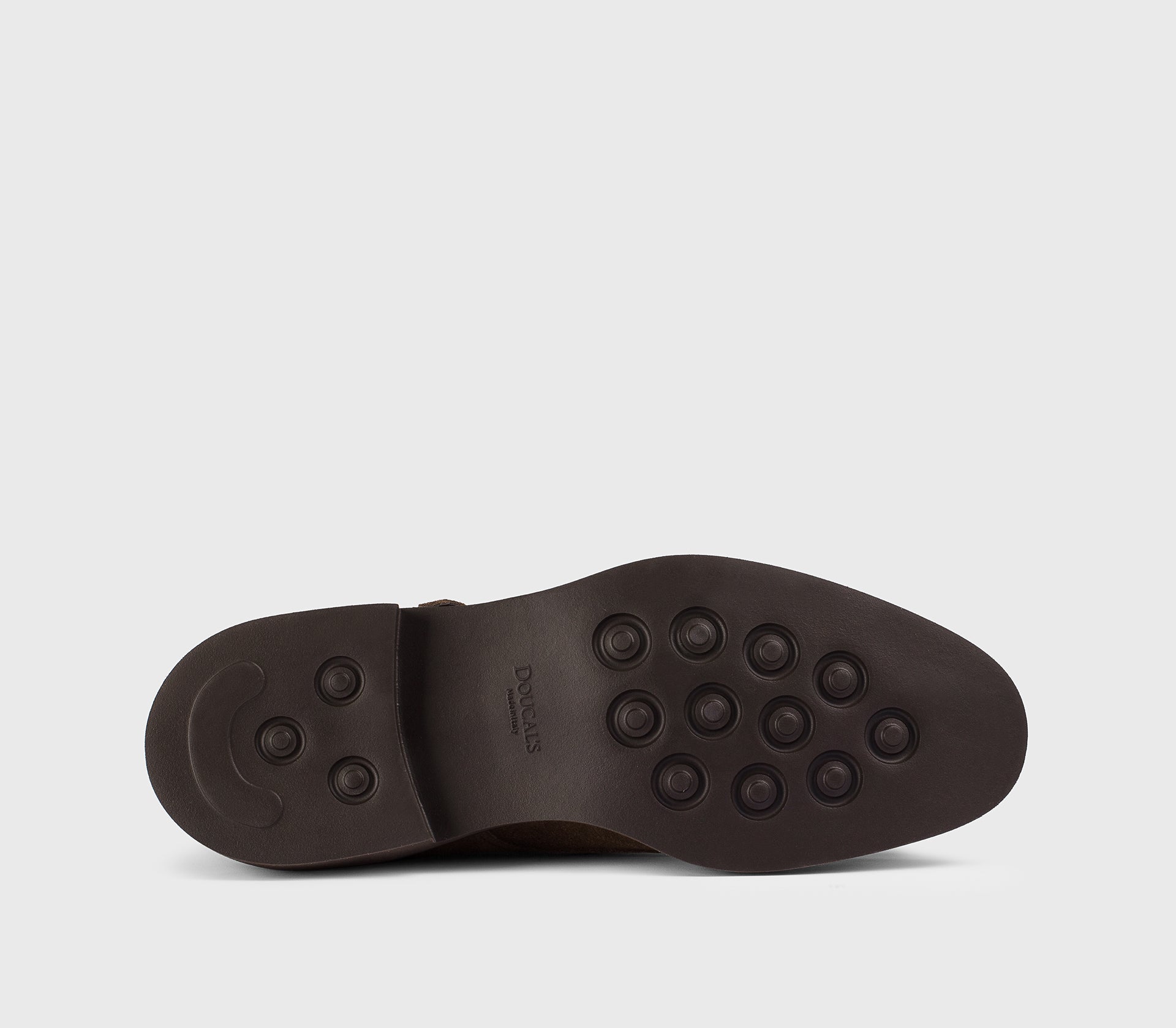 Monkstrap aus havanna-braunem Veloursleder
