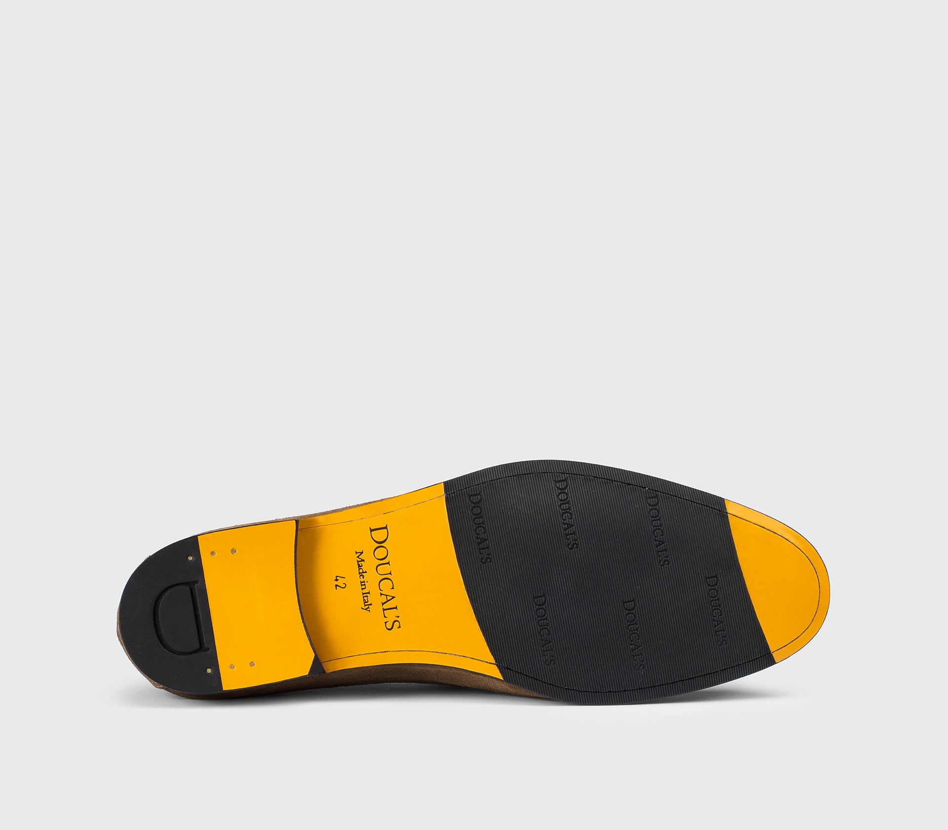 “Moss”-coloured suede loafer with tassels