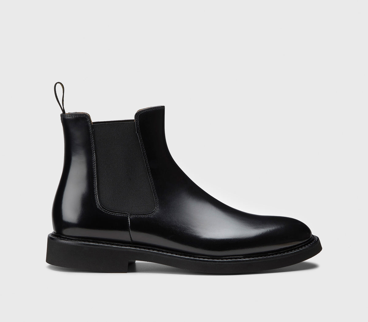 Men\'s Round Toe Black Ankle Leather Boots Sz 42.5 Men main image 4