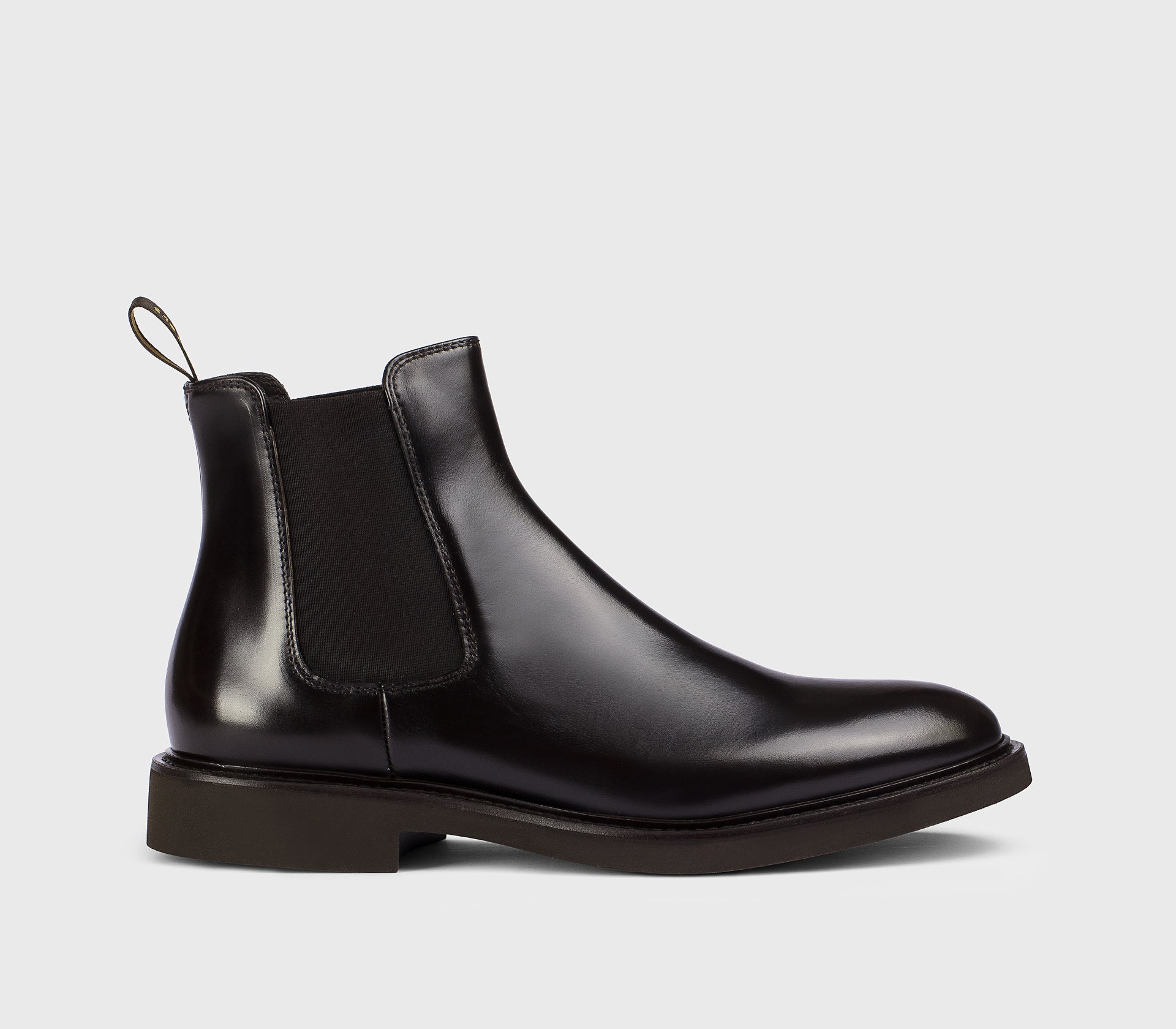 Stiefel aus Leder im Braunton „Ebenholz“