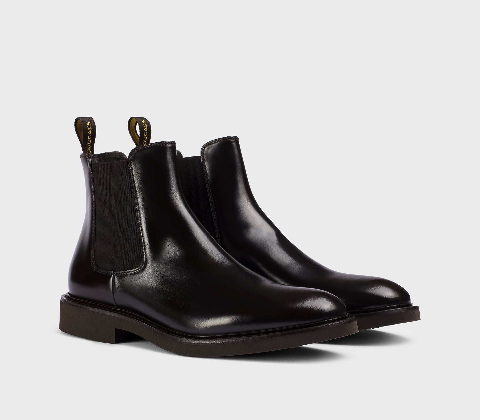 Stiefel aus Leder im Braunton „Ebenholz“