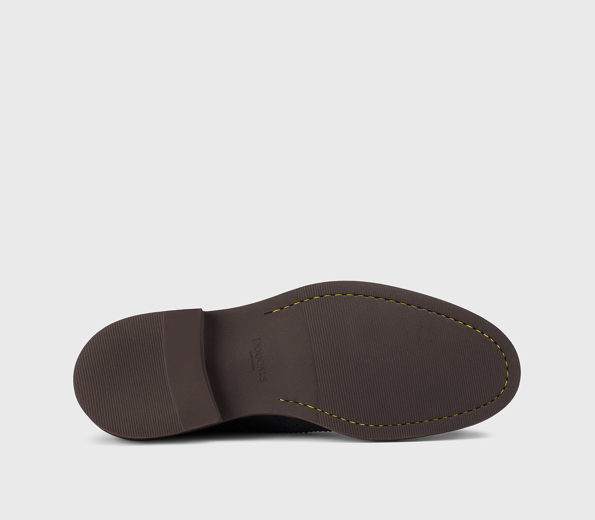 Chaussure à lacets à queue d’aronde en cuir marron chocolat noir