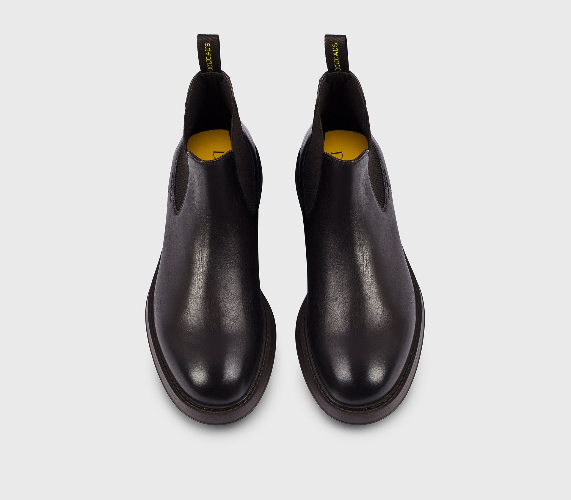 Dark brown leather ankle boot