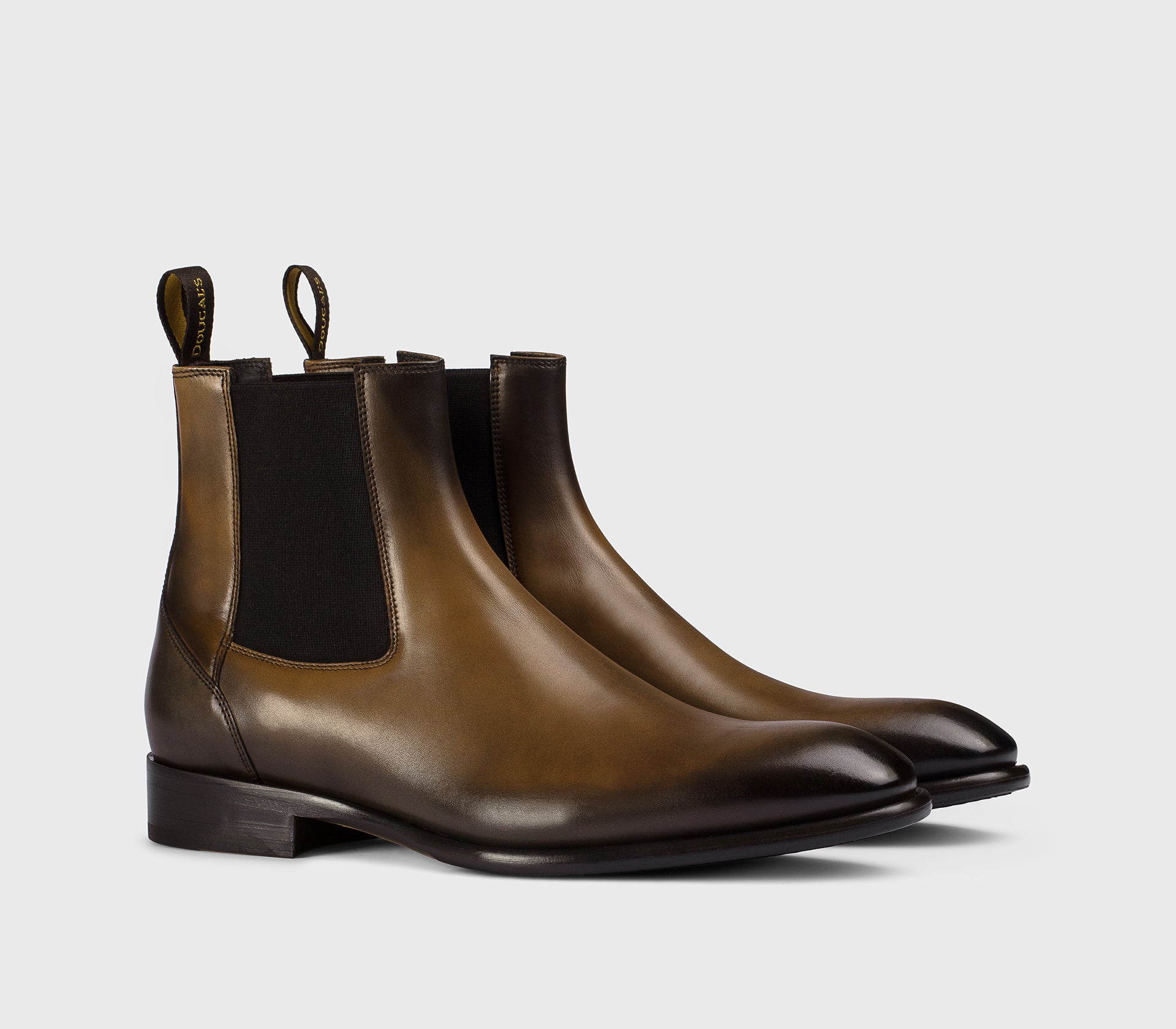 Stiefel aus Leder im Braunton 'Wood'