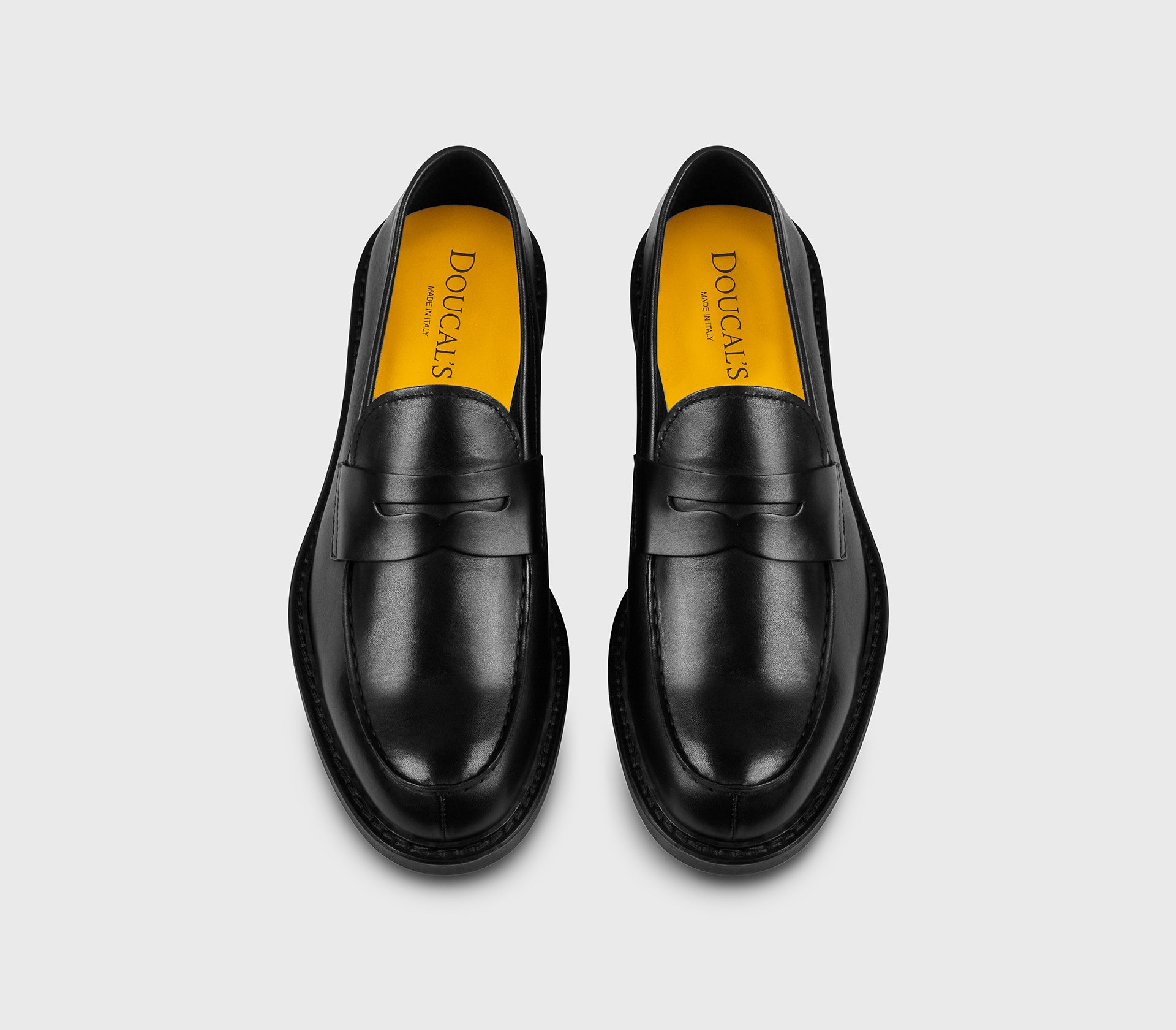 Mocassin en cuir noir